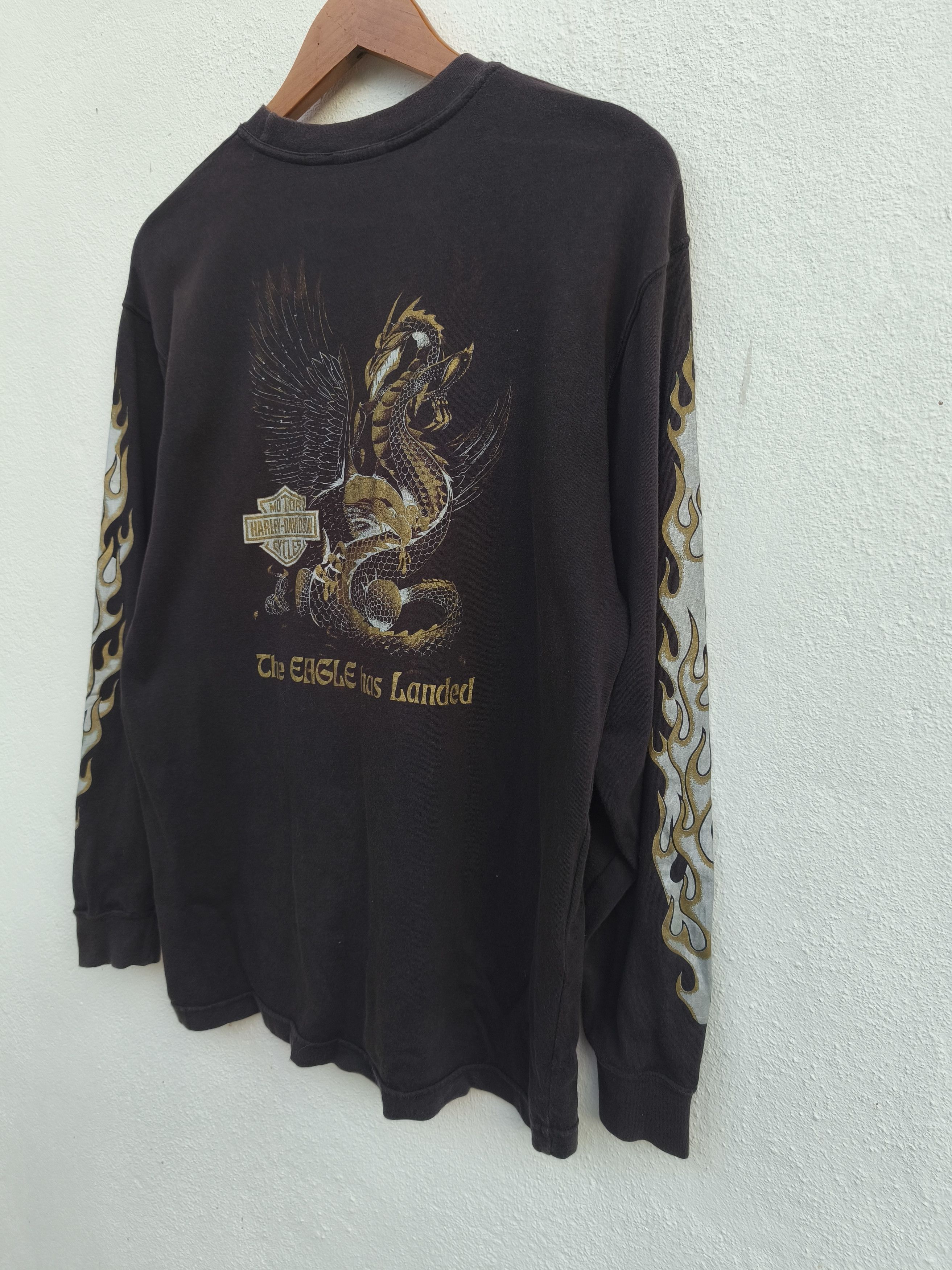 Harley Davidson Vintage 90s Vintage Harley Davidson t shirt Eagles Dragon Size US M / EU 48-50 / 2 - 7 Thumbnail