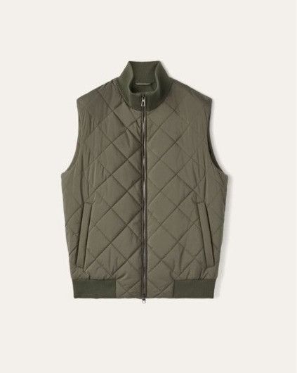 Loro Piana o1w1db10824 Ampay Quilted Vest in Khaki Size US L / EU 52-54 / 3 - 1 Thumbnail