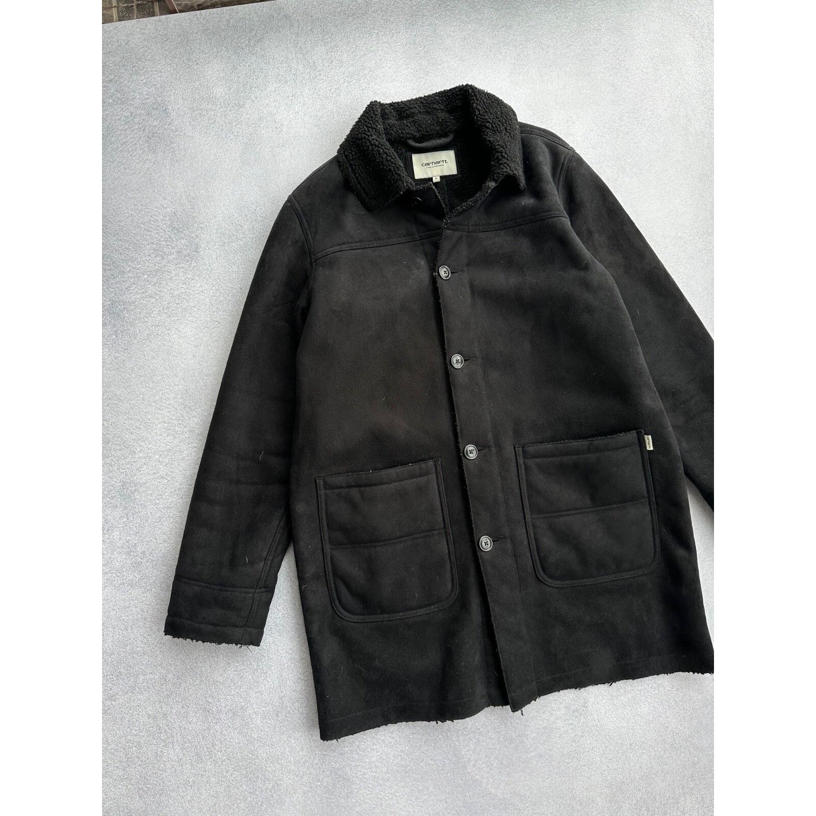Carhartt Carhartt Women’s Stone Black Faux Sheepskin Coat Size XS / US 0-2 / IT 36-38 - 2 Thumbnail