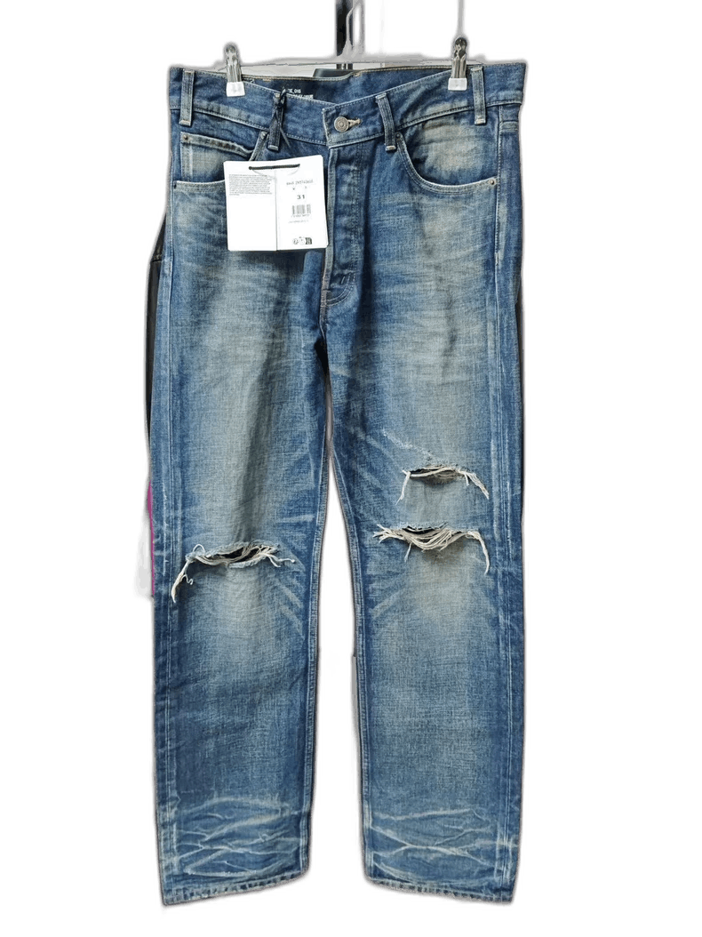 Celine CELINE Vintage Distressed WideLeg Denim Pants Size US 31 - 1 Thumbnail