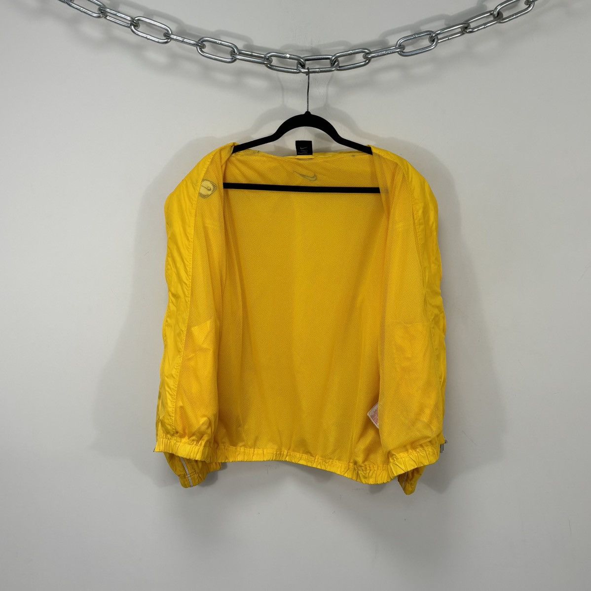 Nike Vintage Nike Y2K Retro Hype Yellow Swoosh Nylon Track Jacket Size US M / EU 48-50 / 2 - 3 Thumbnail