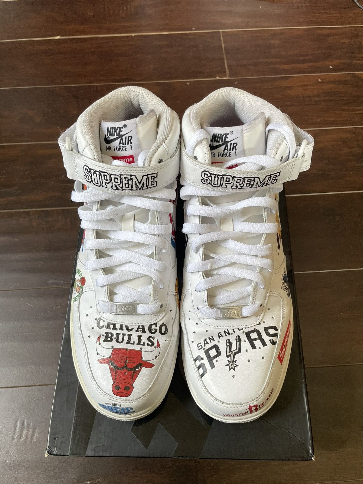 Nike × Supreme Nike Supreme X Nba X Airforce 1 Mid 07 Size US 10.5 / EU 43-44 - 4 Thumbnail