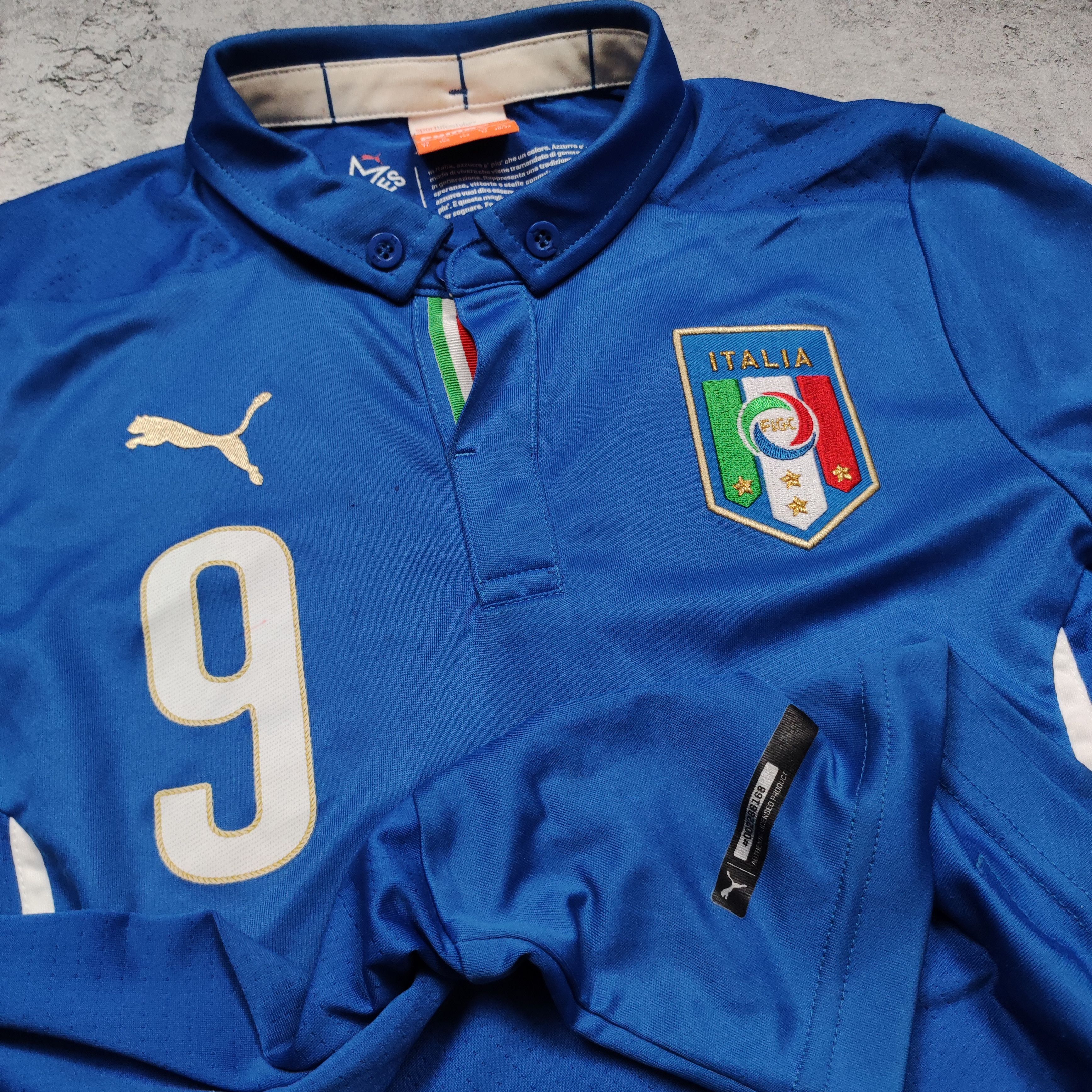 Puma Vintage 2014 World Cap Italy National #9 Balotelli Jersey Size US XXS / EU 40 - 6 Thumbnail