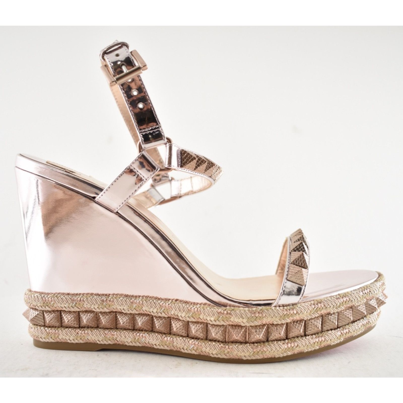 Christian Louboutin Pyraclou 110 Rose Gold Pink Platform