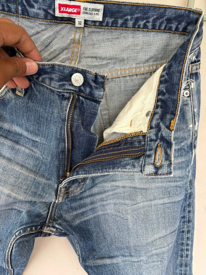 Japanese Brand Vtg XLarge Denim Pant Selvedge Distressed Denim Size US 32 / EU 48 - 15 Thumbnail