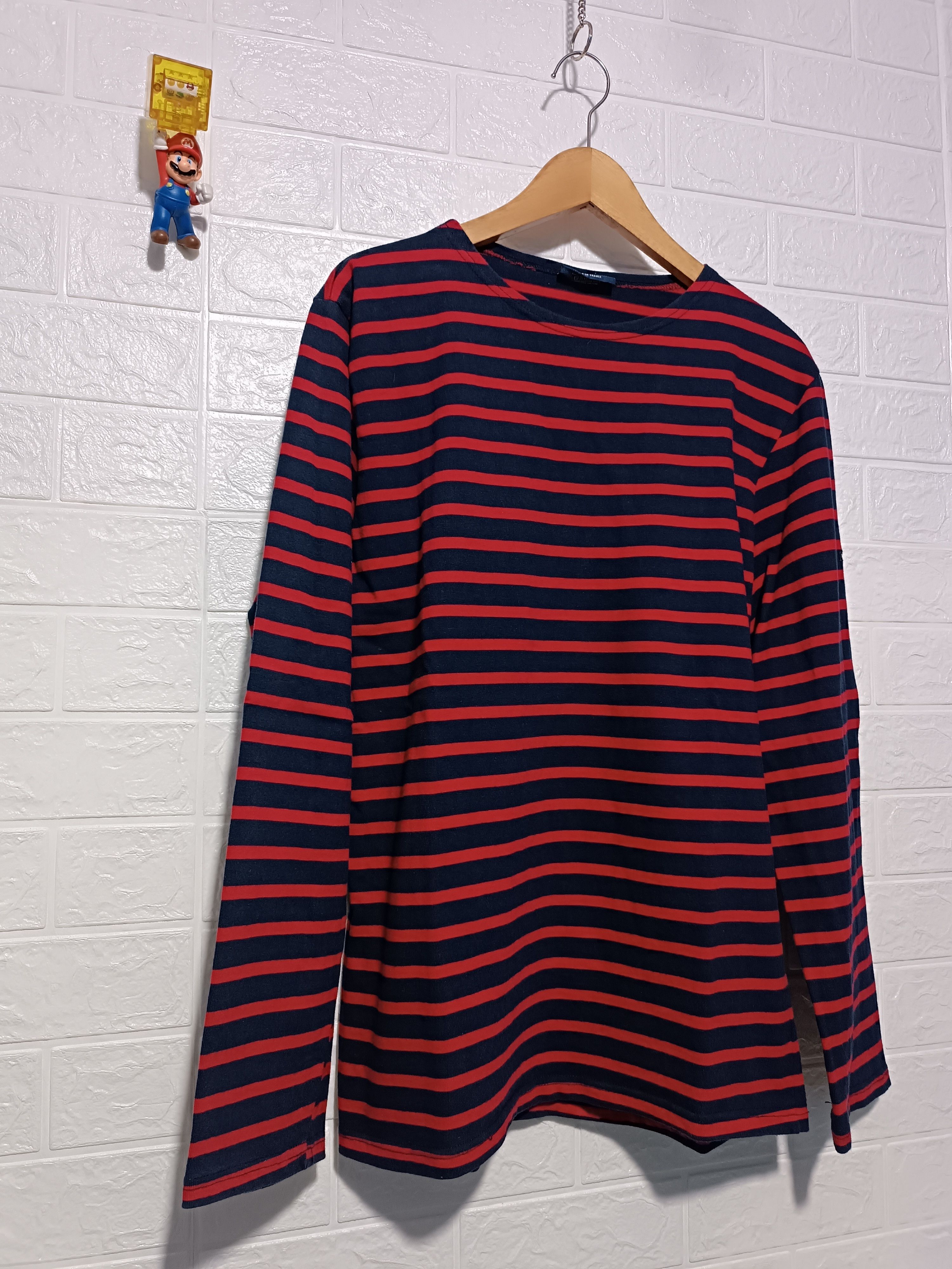 Saint James Saint James Red Blue Stripe T-shirt Nirvana Style Size US L / EU 52-54 / 3 - 2 Thumbnail