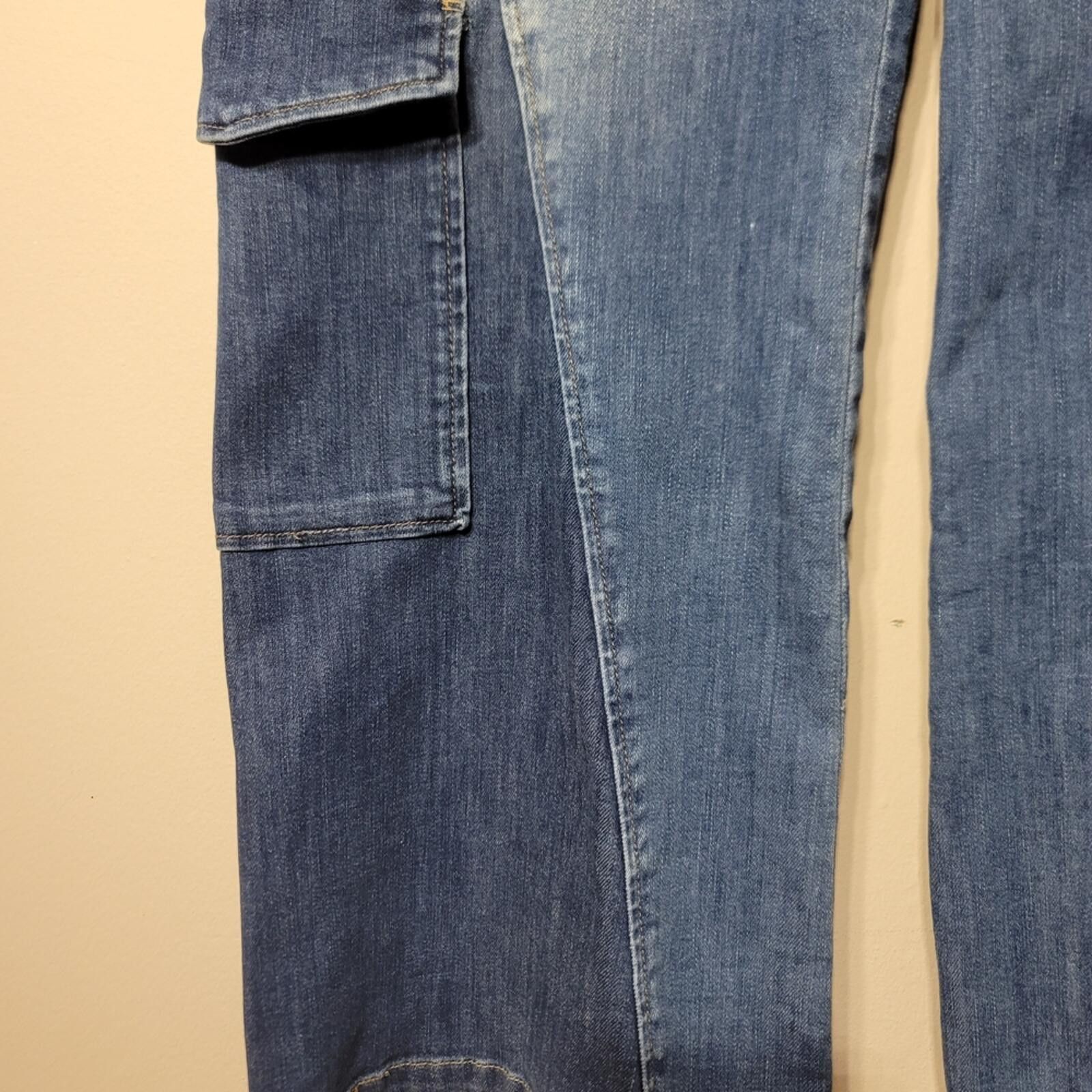 Other Democracy “Ab”solution Skyrise Colorblock Cargo Jeans Sz 8 Size 30" / US 8 / IT 44 - 6 Thumbnail