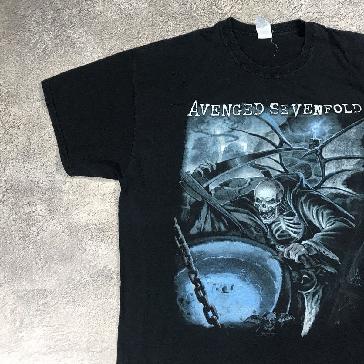 Vintage VINTAGE Y2K BAND TEE AVENGED SEVENFOLD FACE HORROR OPIUM 90S Size US XL / EU 56 / 4 - 3 Thumbnail