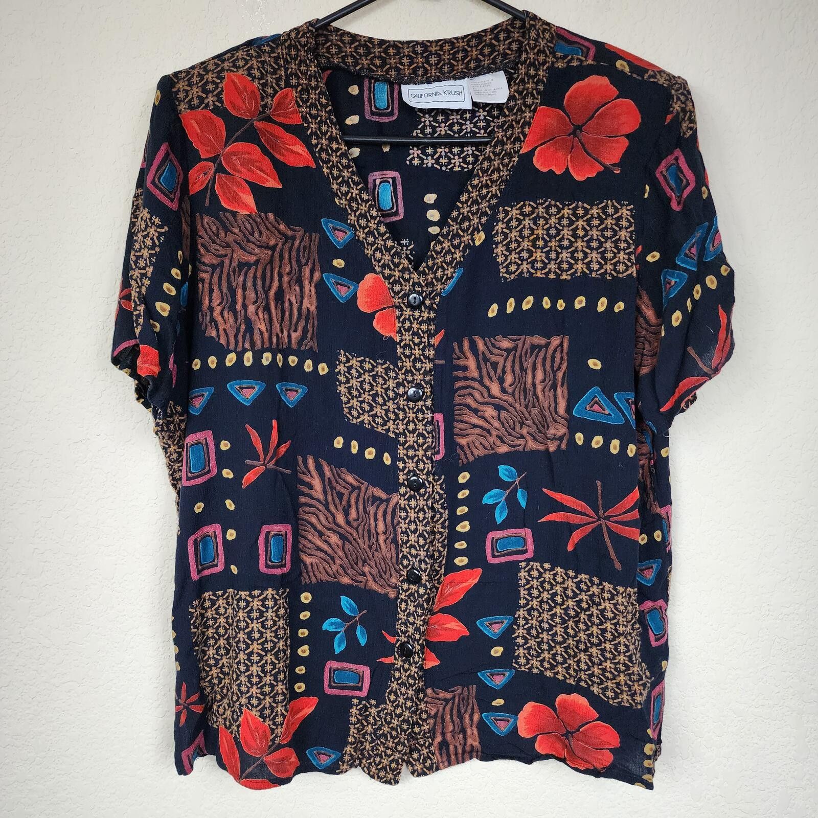Other Vintage California Krush Women's Rayon Blouse XL Size XL / US 12-14 / IT 48-50 - 1 Thumbnail