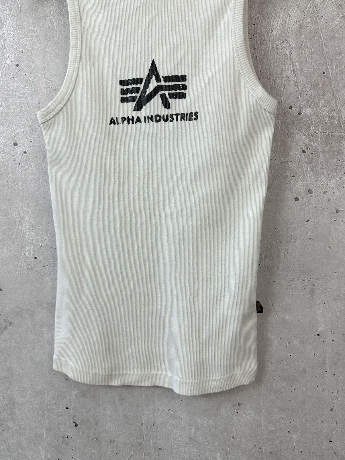 Alpha Industries Alpha Industries Ribbed White Logo Women’s Top Size S / US 4 / IT 40 - 3 Thumbnail