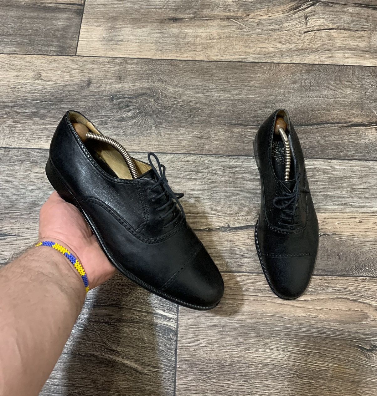 Bruno Magli Men's Black Leather Classic Oxford Shoes US9