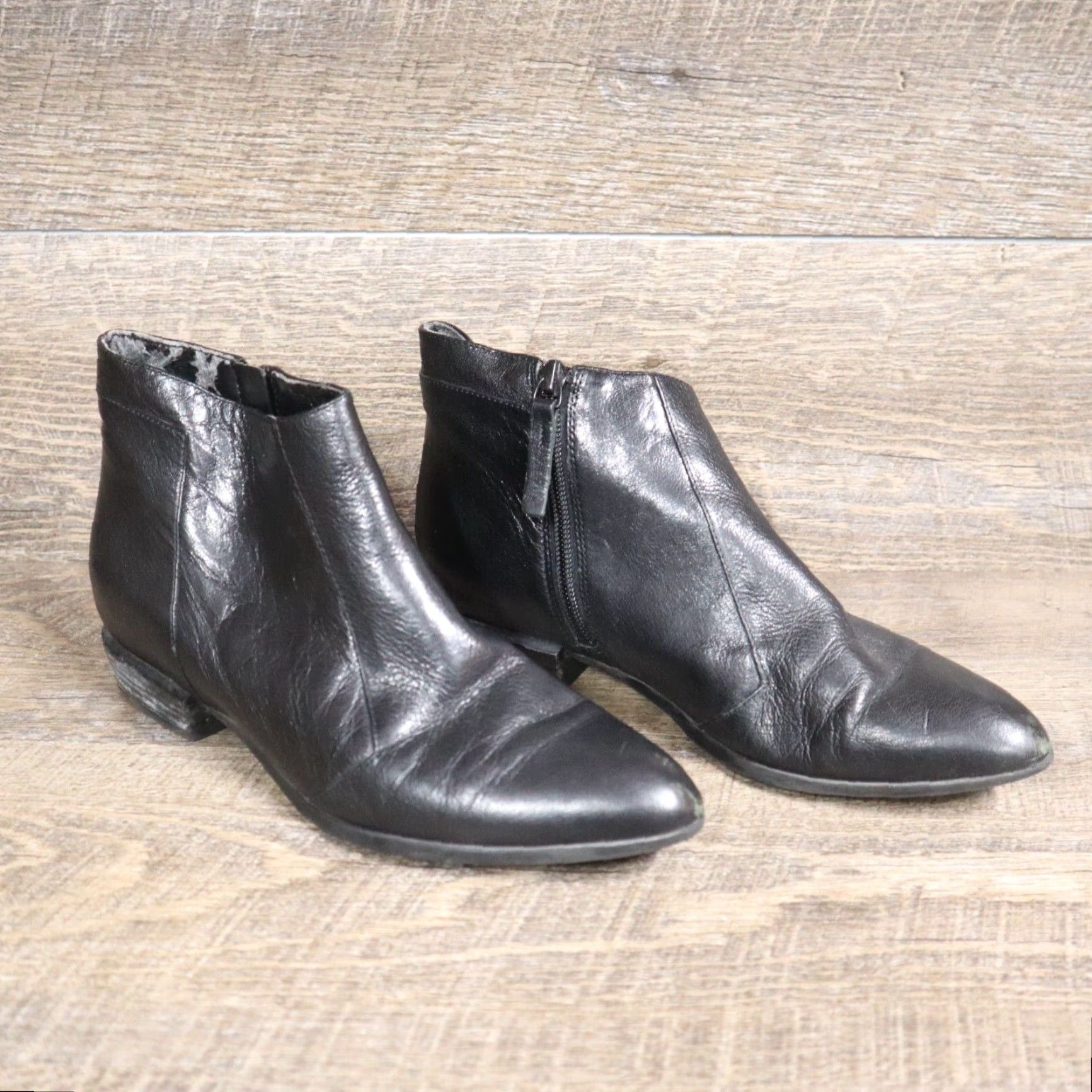 Nine West Nine West Leather Boot Black Boots Pointed Toe Wedge Women's Size 6M Vintage No Size US 6 / IT 36 - 2 Thumbnail