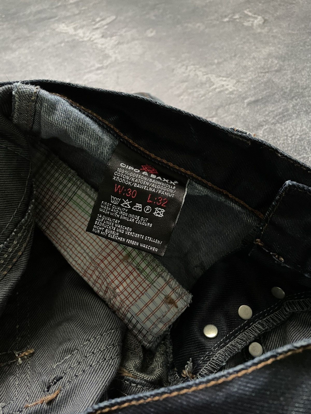 Japanese Brand Cipo & Baxx Vintage Archival Y2k Rap Big Logo Opium Jeans Size US 30 / EU 46 - 7 Thumbnail