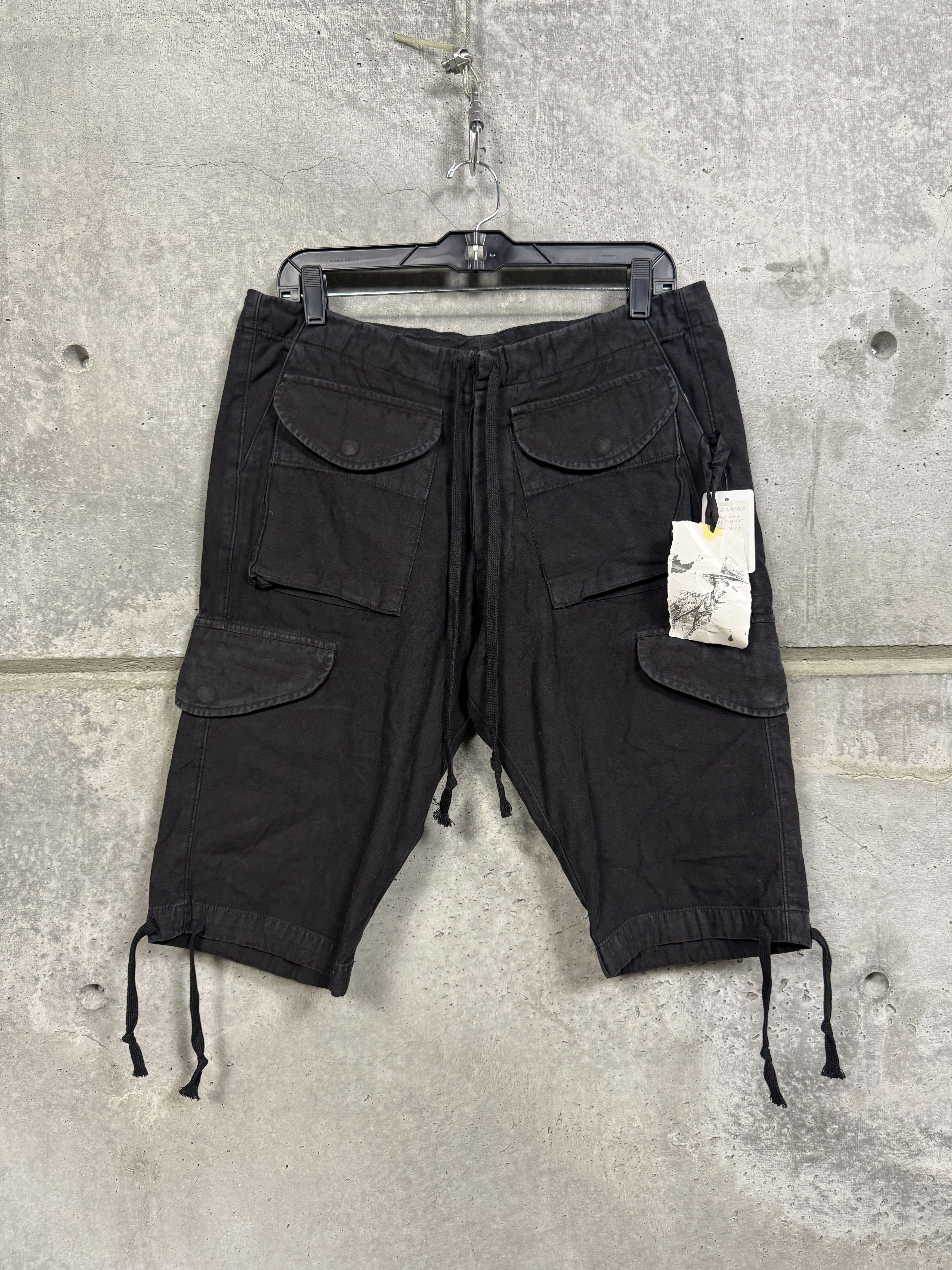 Greg Lauren $1000 Greg Lauren Black Army Jacket Shorts Size US 32 / EU 48 - 1 Thumbnail