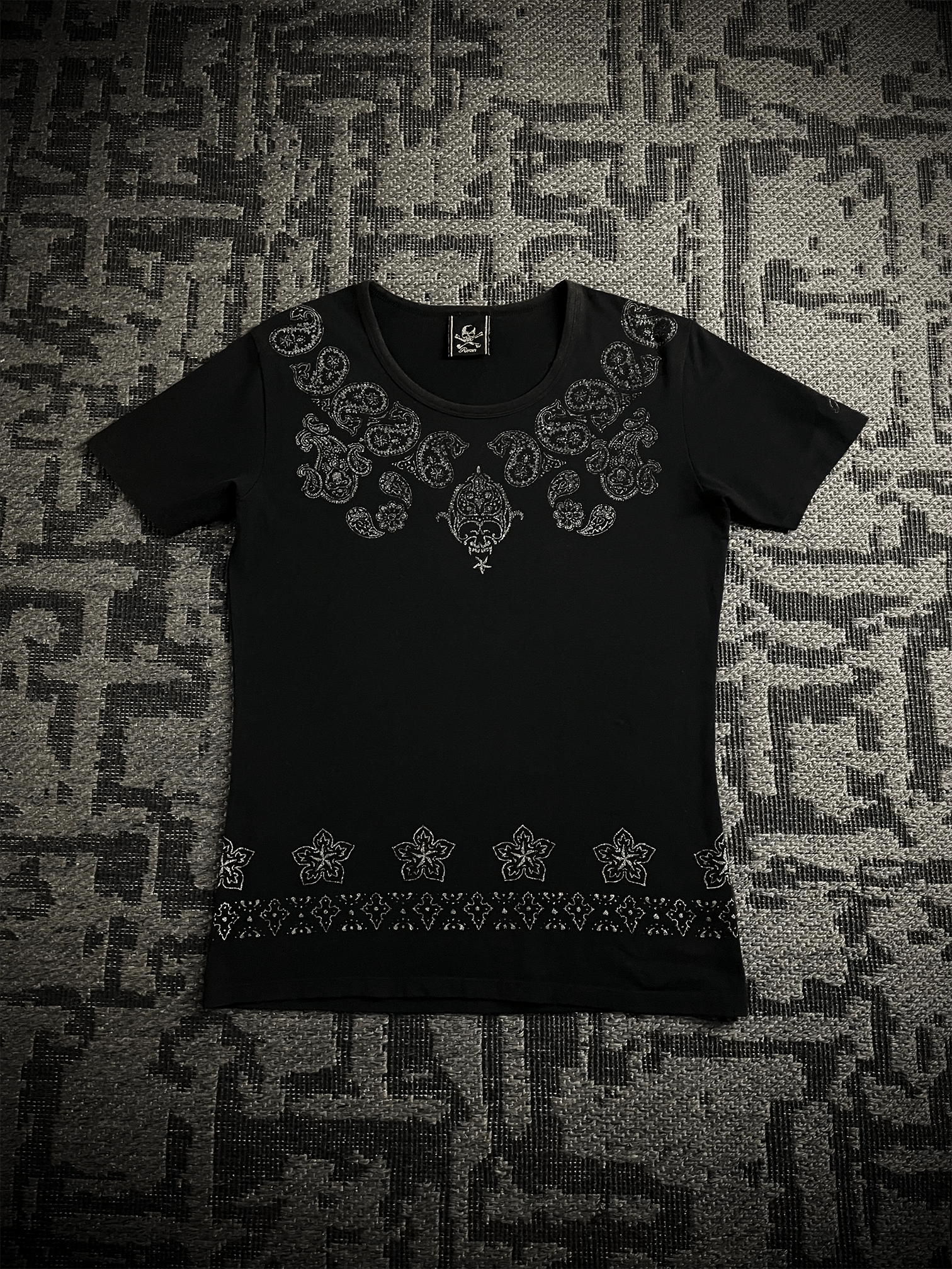 Roen Roen Skull Glitter T-shirt Size US XXS / EU 40 - 1 Thumbnail