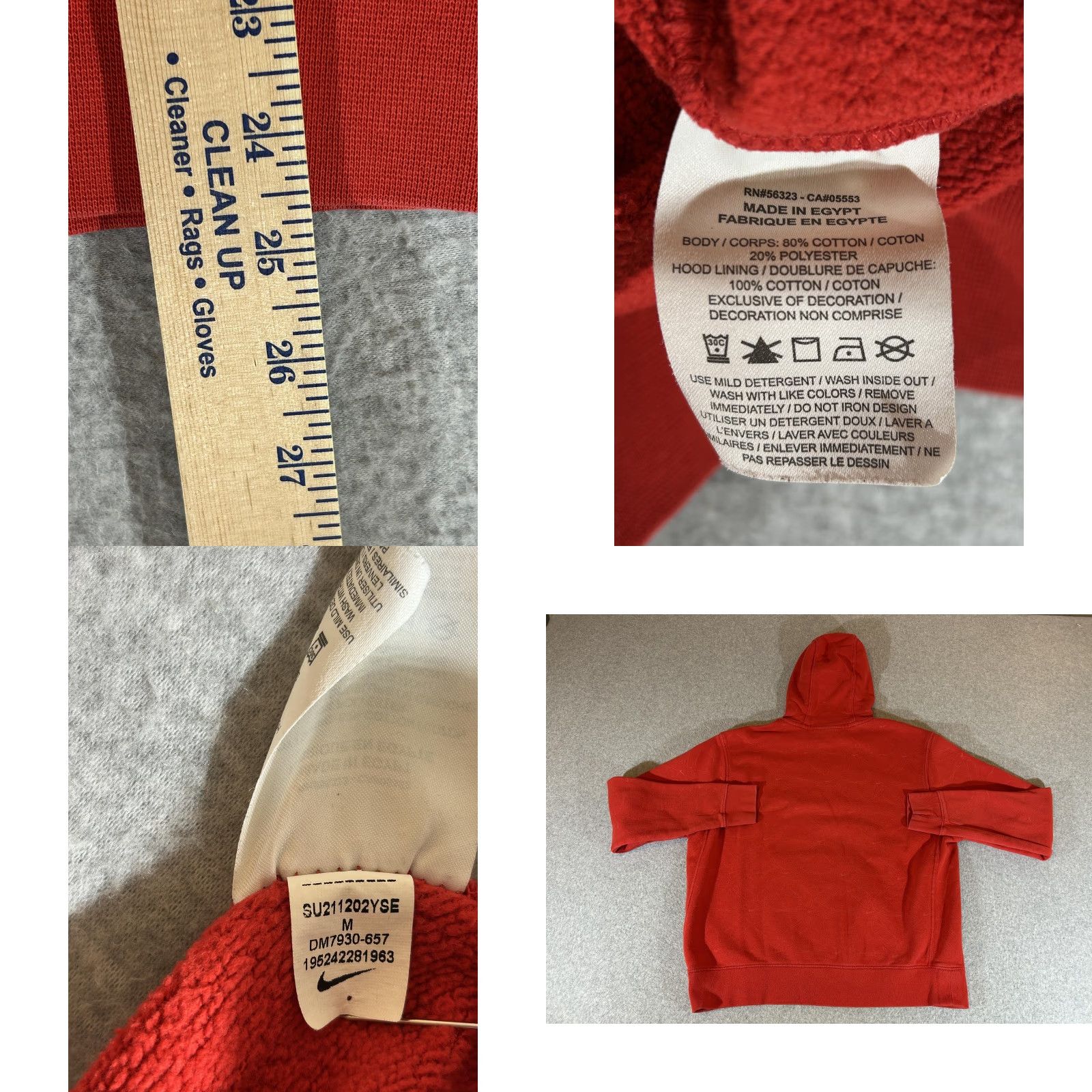Nike Nike Hoodie Mens M Red Swoosh Allover AOP Print Pullover Fleece Sweatshirt Size US M / EU 48-50 / 2 - 8 Thumbnail