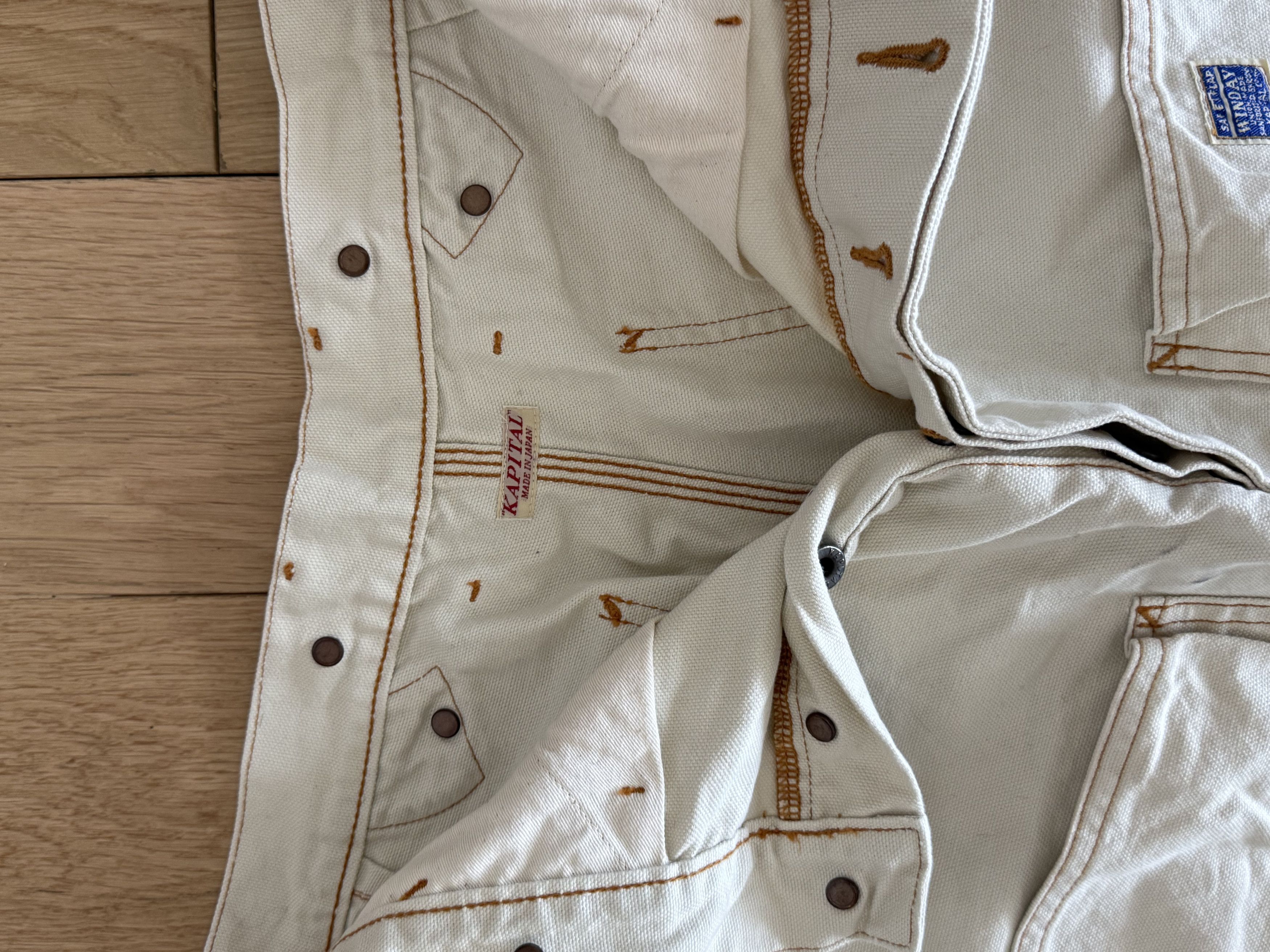Kapital Kapital "WINDAY" Ecru Canvas Denim Painter Pant Size US 31 - 4 Thumbnail