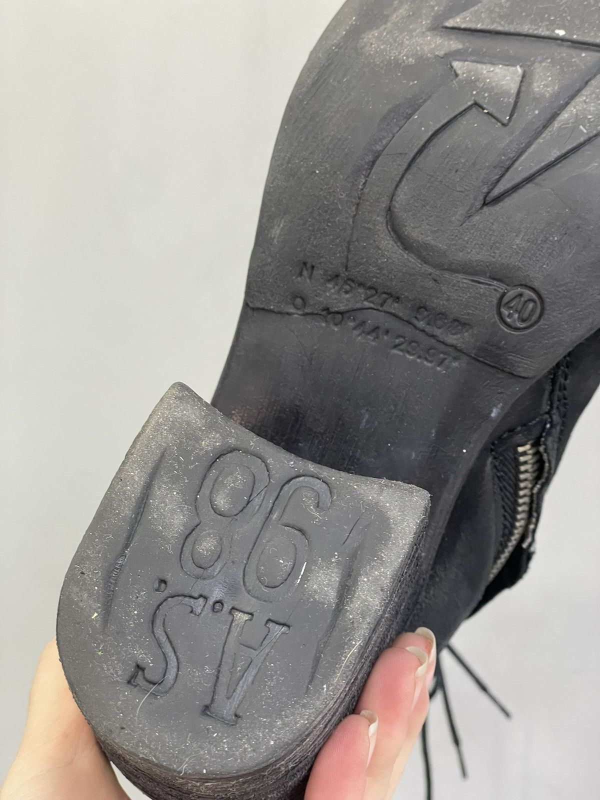 A.S.98 A.S.98 black leather boots gothic biker y2k style Size US 7.5 / EU 40-41 - 13 Thumbnail