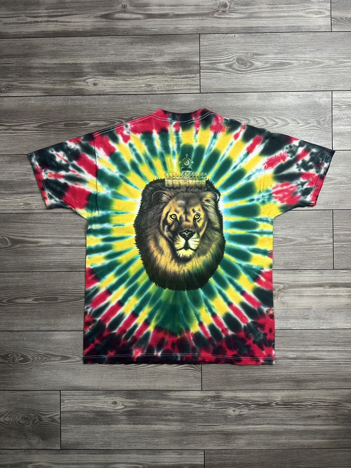 Bob Marley × Vintage Vintage 90’s Bob Marley Memorial Tie Dye T Shirt Size US XL / EU 56 / 4 - 2 Thumbnail