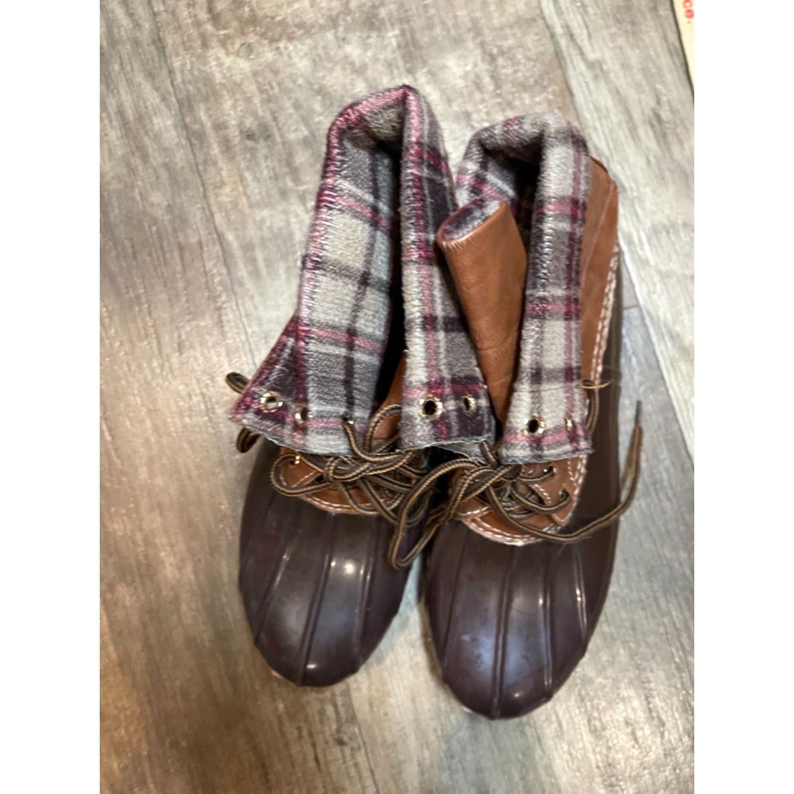 Vintage YOKI Duck Rainboots Waterproof Women Size 8 Brown Boots Rain Boot Women Waterproof Rubber Round Toe Size US 8 / IT 38 - 3 Thumbnail