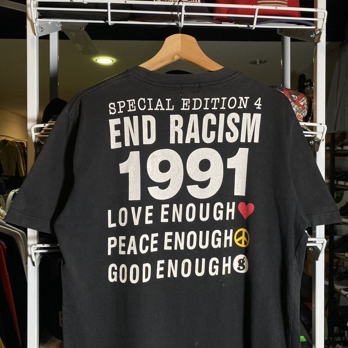 GOODENOUGH VINTAGE 1991 GOODENOUGH “SPECIAL EDITION 4 END RACISM” TEE Size US L / EU 52-54 / 3 - 6 Thumbnail