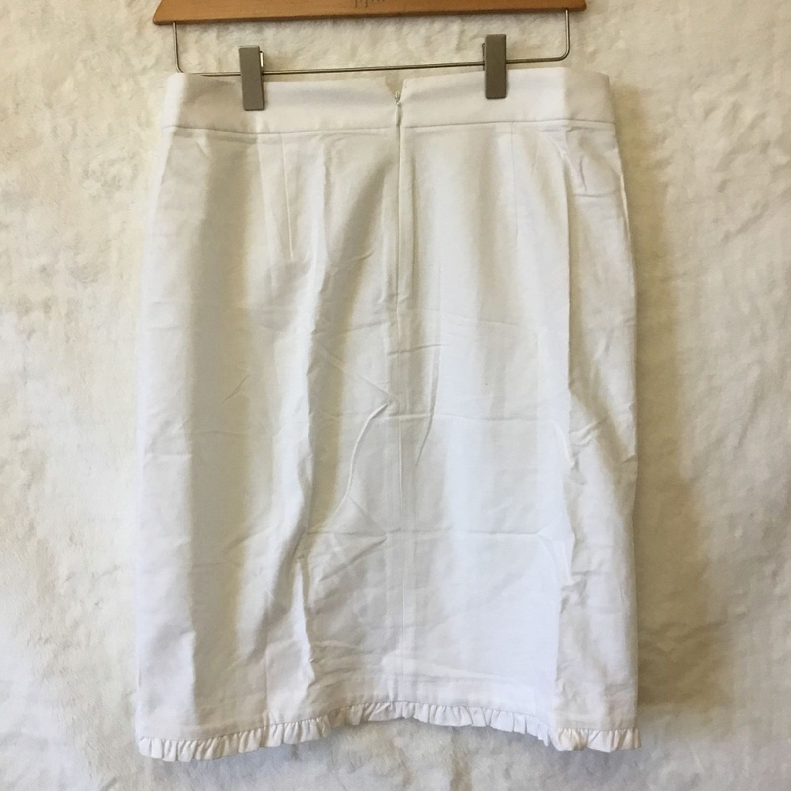 J.Crew J, Crew White Wrap Ruffle Tulip Skirt Size 27" / US 4 / IT 40 - 8 Thumbnail