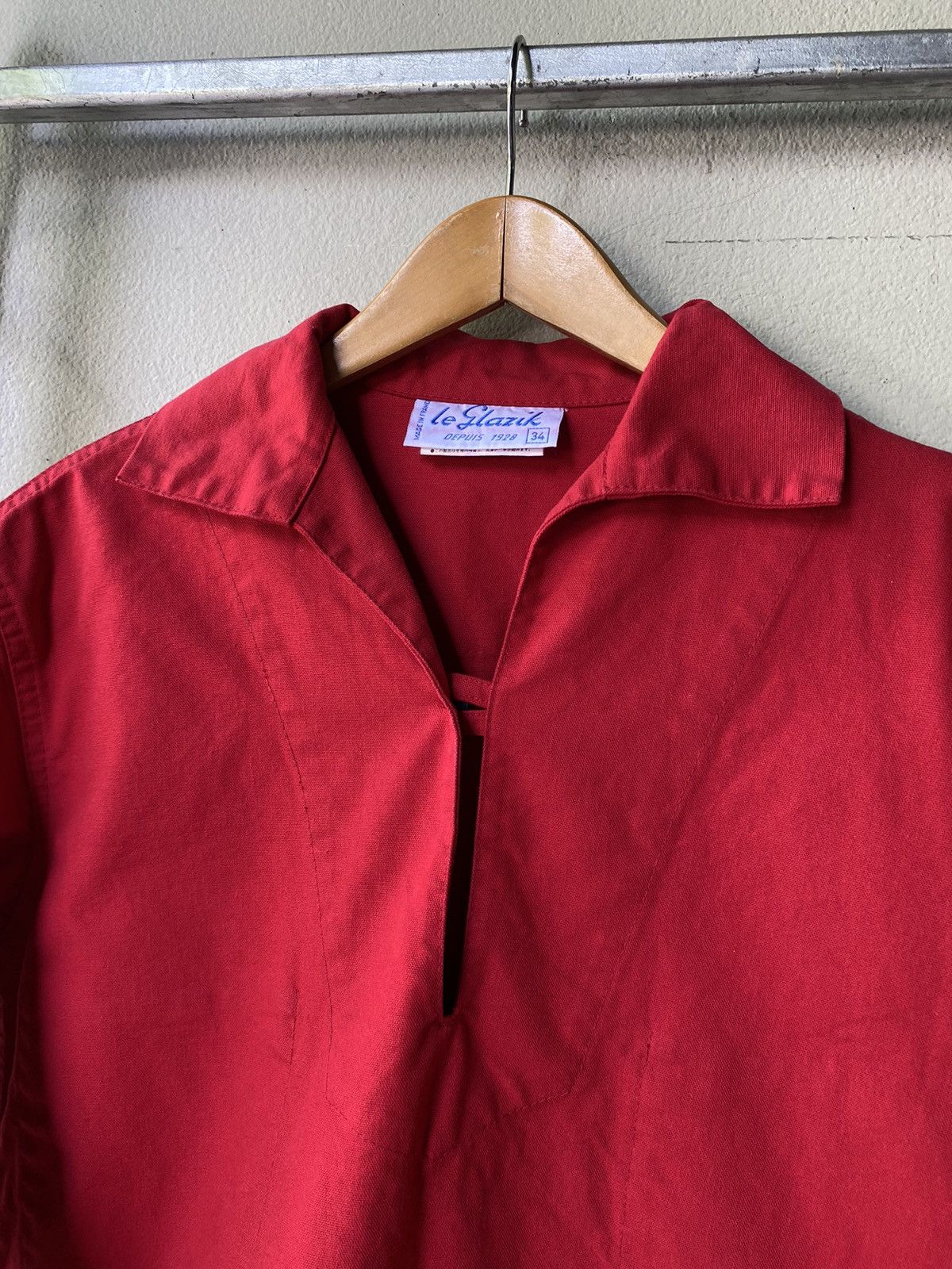 Vintage Le qlazil vintage red blouse Size US M / EU 48-50 / 2 - 7 Thumbnail