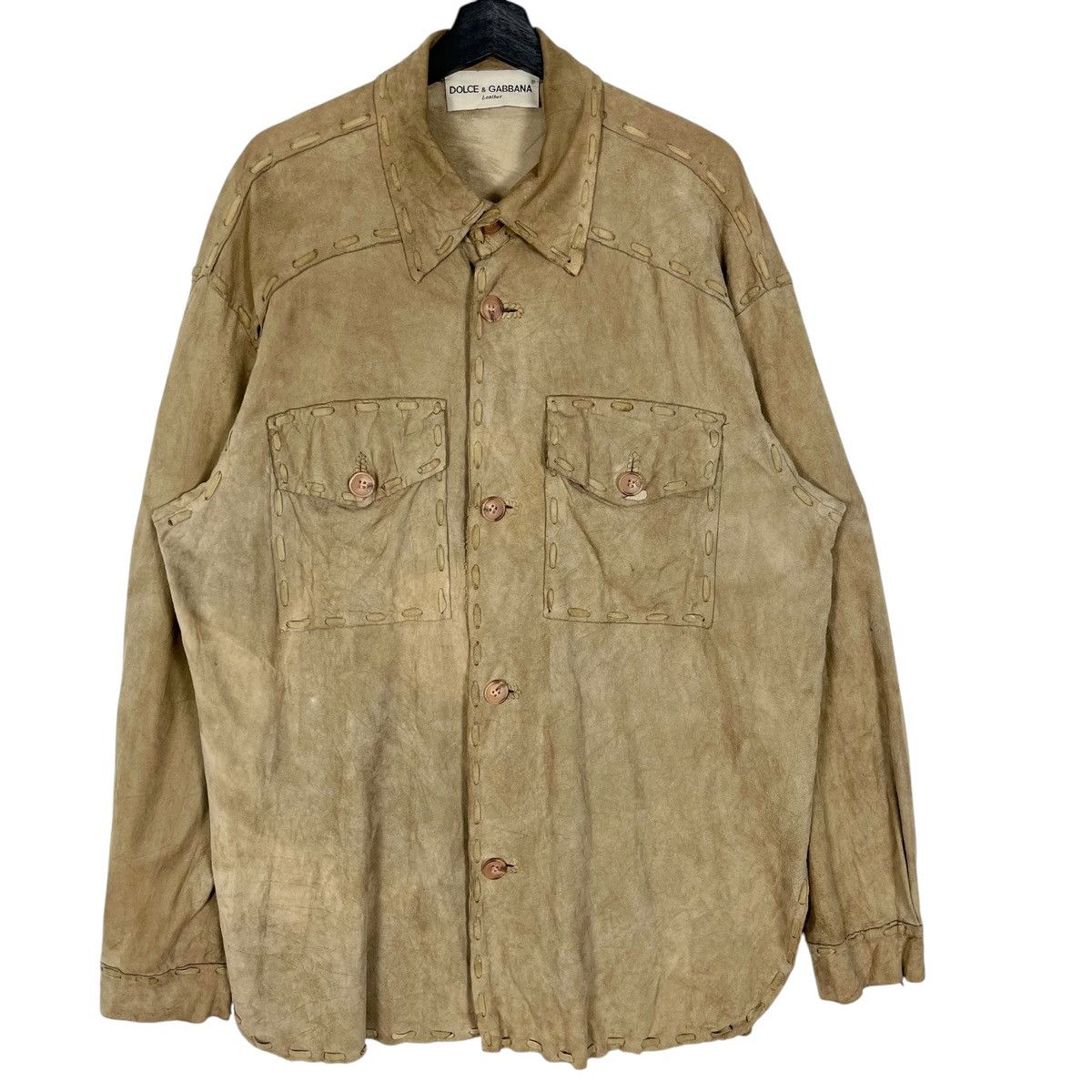 Dolce & Gabbana Dolce & Gabbana Oversize Leather Shirt Size XL / US 12-14 / IT 48-50 - 1 Thumbnail