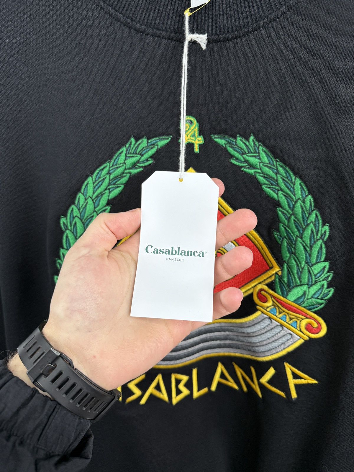Casablanca ❗️NEW 🇫🇷 Casablanca Tennis Club Embroidered Crest Sweatshirt Size US L / EU 52-54 / 3 - 11 Thumbnail