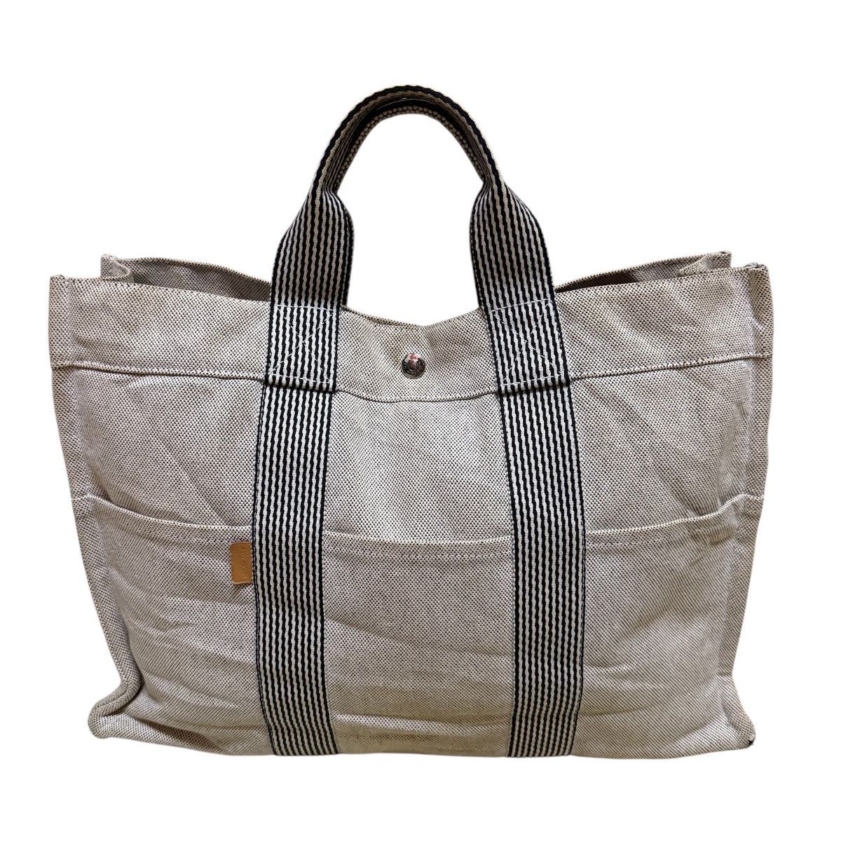 Hermes Vintage Luxury Hermes Tote Bag Herline Bag Grey Cavas Bag Size ONE SIZE - 1 Thumbnail
