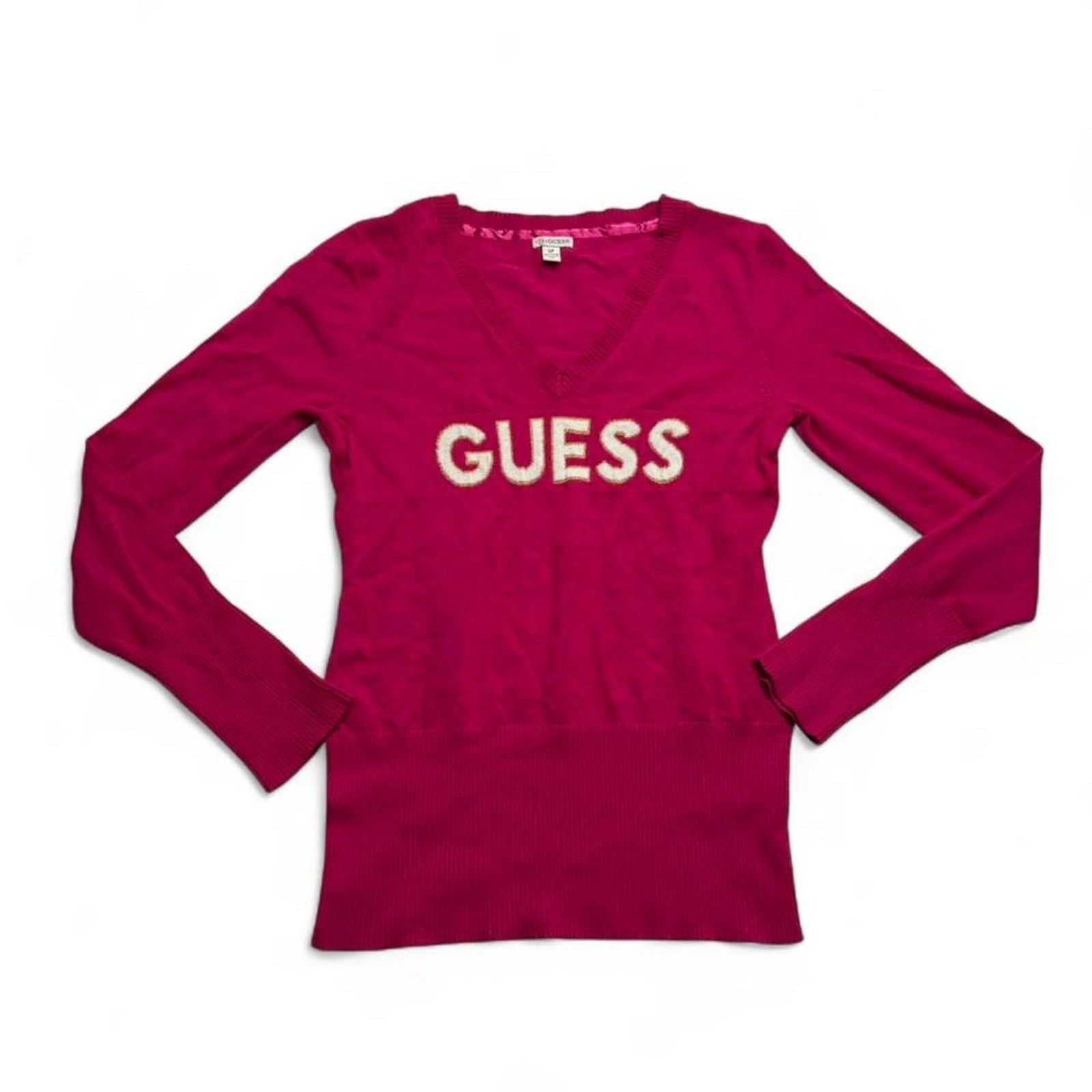 Guess Guess Embroidered Logo Y2K Twee 2000s long sleeve size small Size S / US 4 / IT 40 - 6 Thumbnail