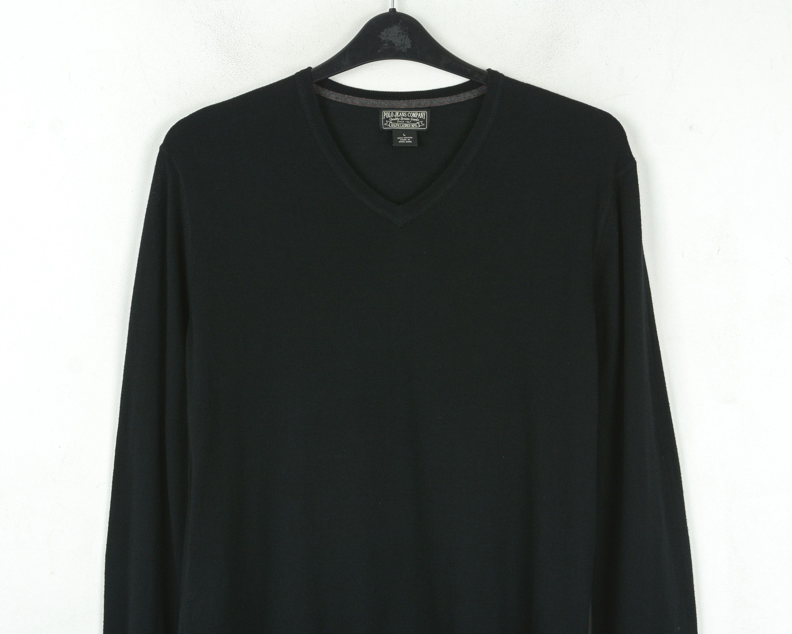 Polo Ralph Lauren POLO JEANS COMPANY Sweater Cotton Jumper V-Neck Pullover Size US L / EU 52-54 / 3 - 2 Thumbnail