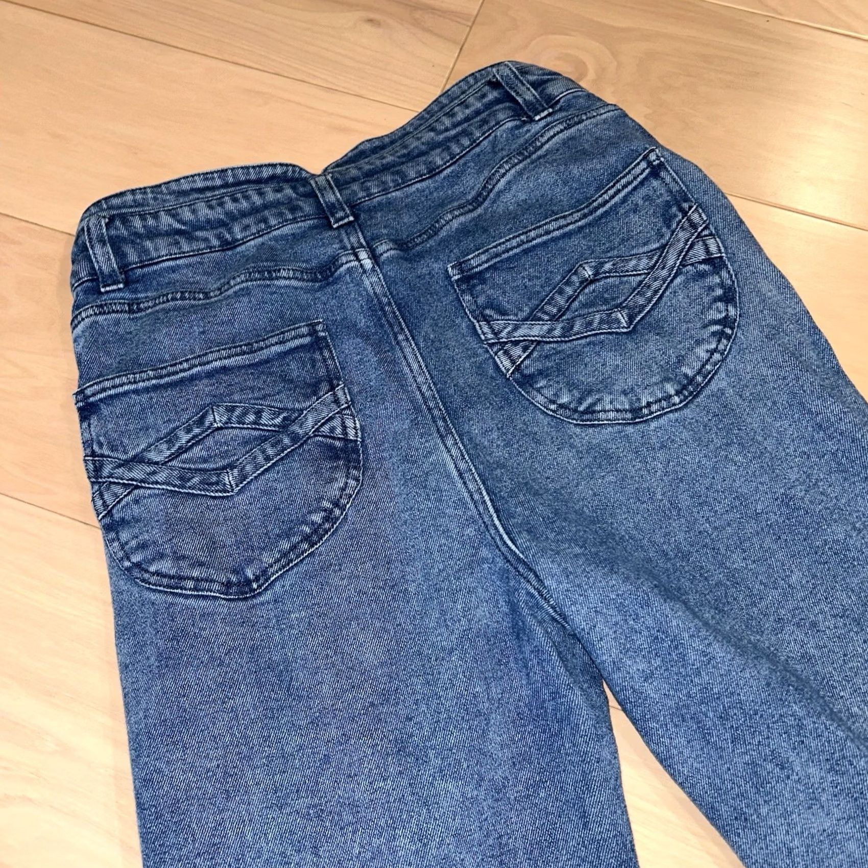 Faherty Faherty Pleated High Rise Paperbag Waist Denim Blue Jean Women’s 28 Size 28" / US 6 / IT 42 - 4 Thumbnail
