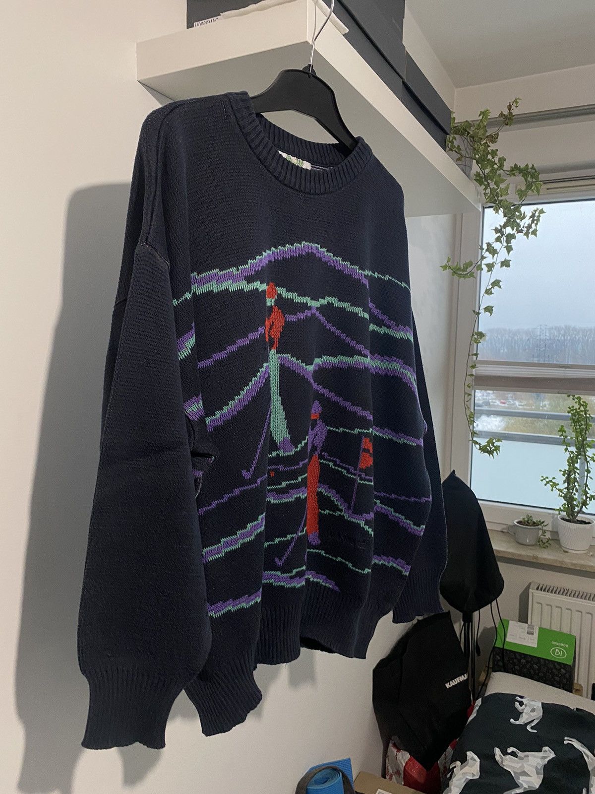 Adidas × Vintage Adidas Golf L Vintage Jumper Sweater 80s All over Print y2k Size US L / EU 52-54 / 3 - 8 Thumbnail