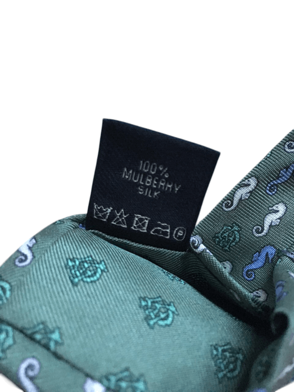 Alfred Dunhill Dunhill London Mulberry Silk Tie Seahorse Pattern Size ONE SIZE - 6 Thumbnail