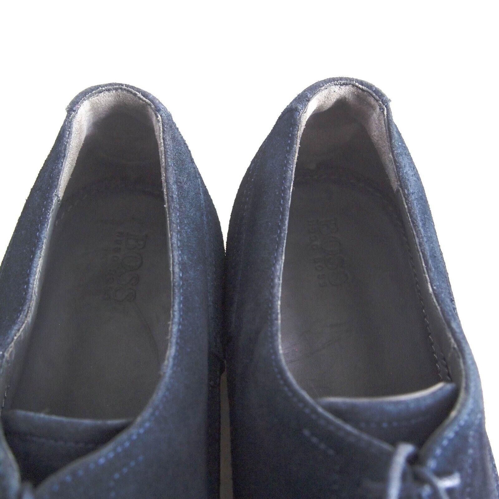 Hugo Boss Hugo Boss Derby Oxfords Blue Suede Mens EU 44.5 US 11.5 $520 Size US 11.5 / EU 44-45 - 5 Thumbnail