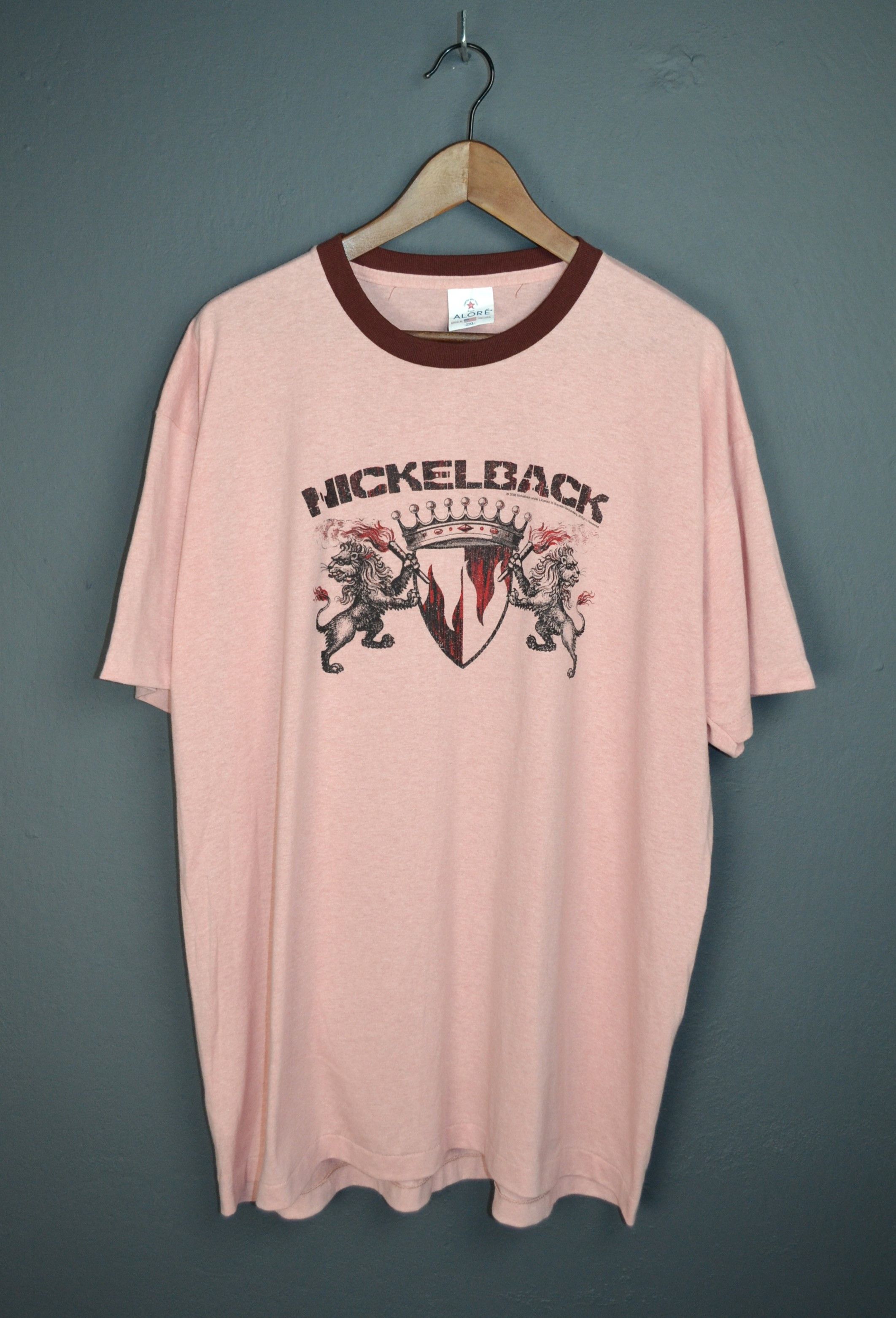 Band Tees Nickelback 2006 Vintage XXL Pink T-shirt Tour Alore Size US XXL / EU 58 / 5 - 2 Thumbnail