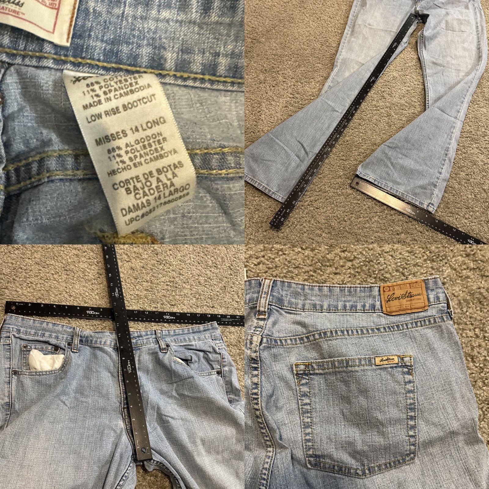 Levi's VINTAGE Levi’s Bootcut Jeans Women Sz 12 Light Wash Denim Stretch Low Rise Flare Blue Size 34" / US 12 / IT 48 - 8 Thumbnail