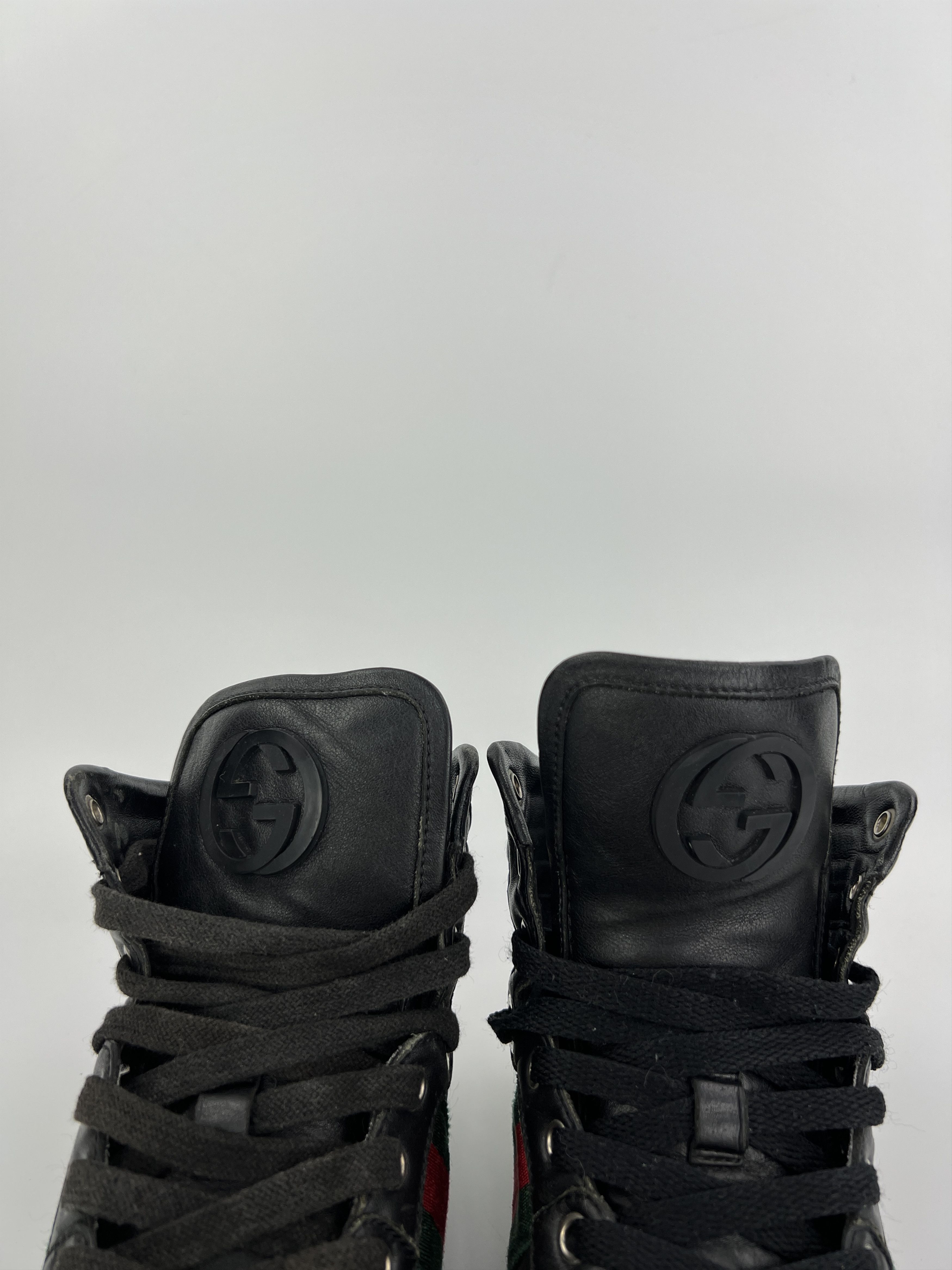 Gucci × Vintage Vintage Gucci GG Monogram Leather High Sneakers Size US 7.5 / EU 40-41 - 9 Thumbnail
