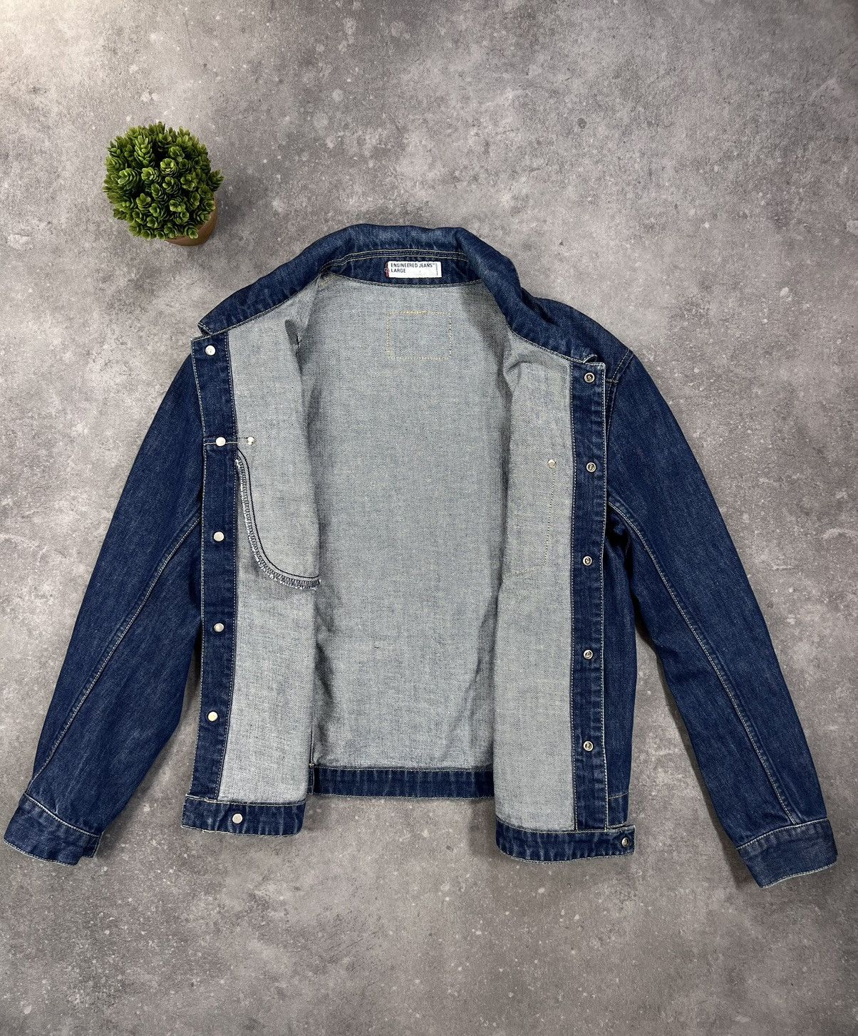 Levi's × Vintage Vintage 2001 Levi’s Denim Track Jacket Detroit Jeans Retro Size US M / EU 48-50 / 2 - 5 Thumbnail