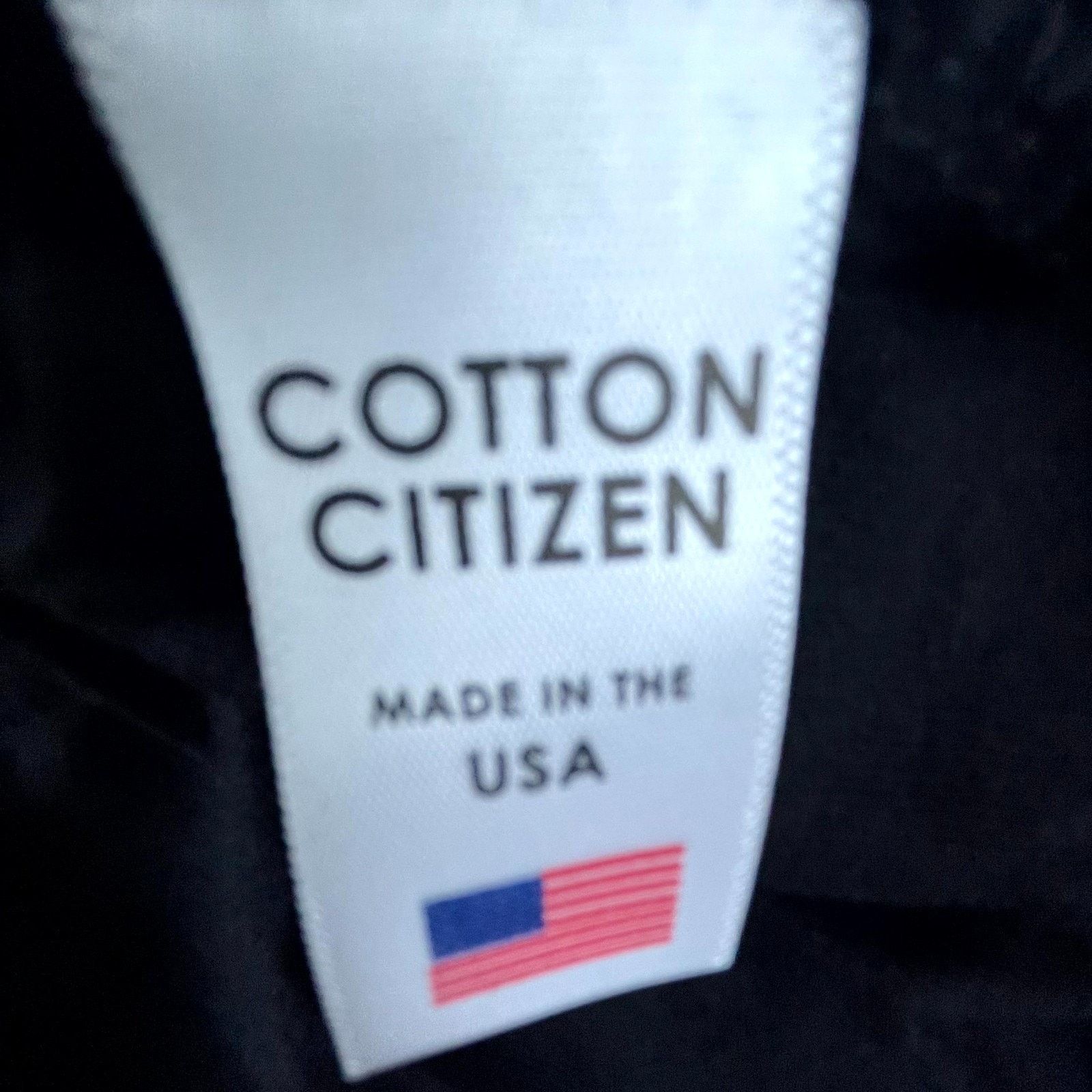 Cotton Citizen Jagger Long Sleeve Henley Large Men Jet Black