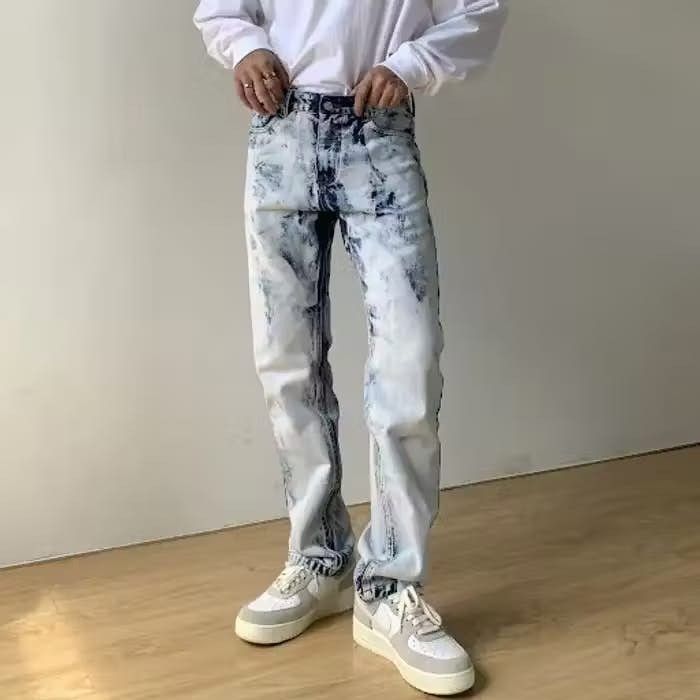 image of Vintage Acid Wash Denim Jeans in White, Men's (Size 32)