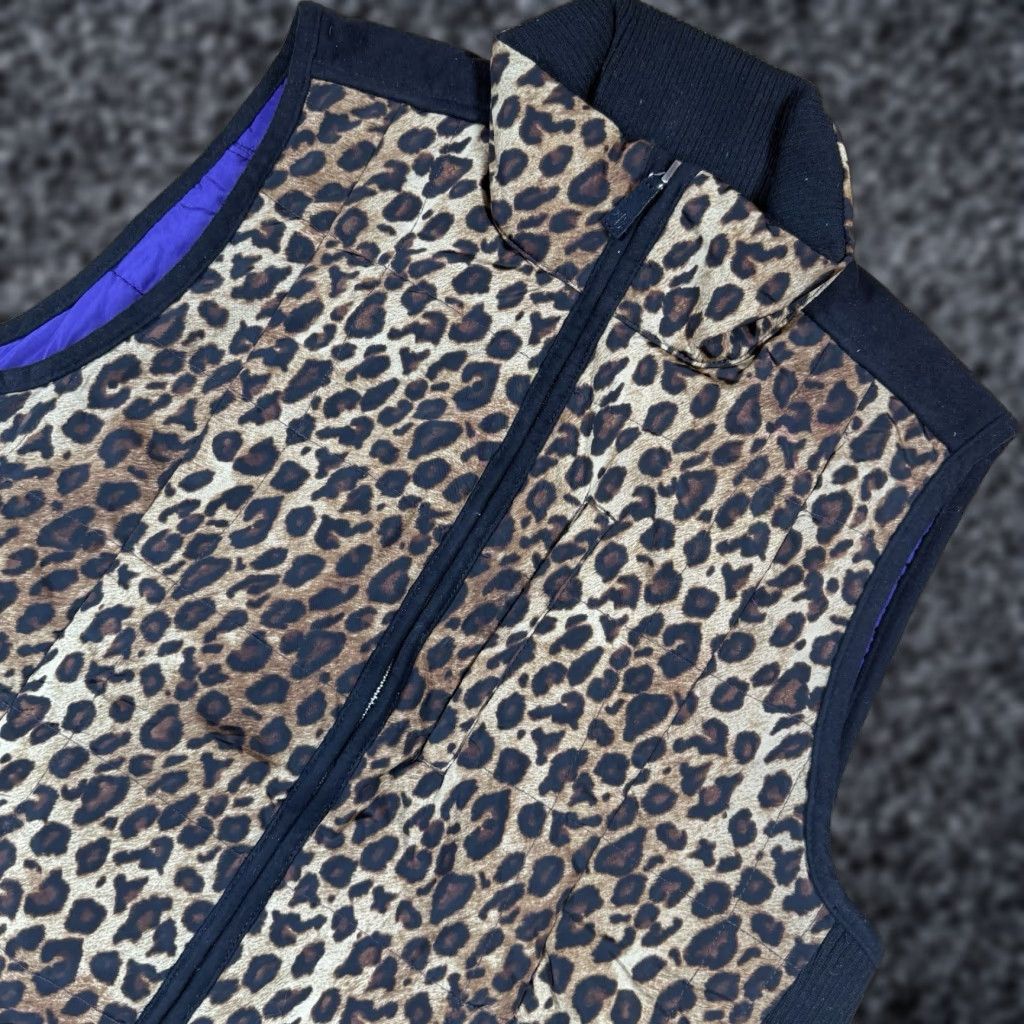 Ralph Lauren Lauren Ralph Lauren Vest Women L Sleeveless Leopard Print Full Zip Multicolor Animal Pattern Zipper Size L / US 10 / IT 46 - 1 Thumbnail