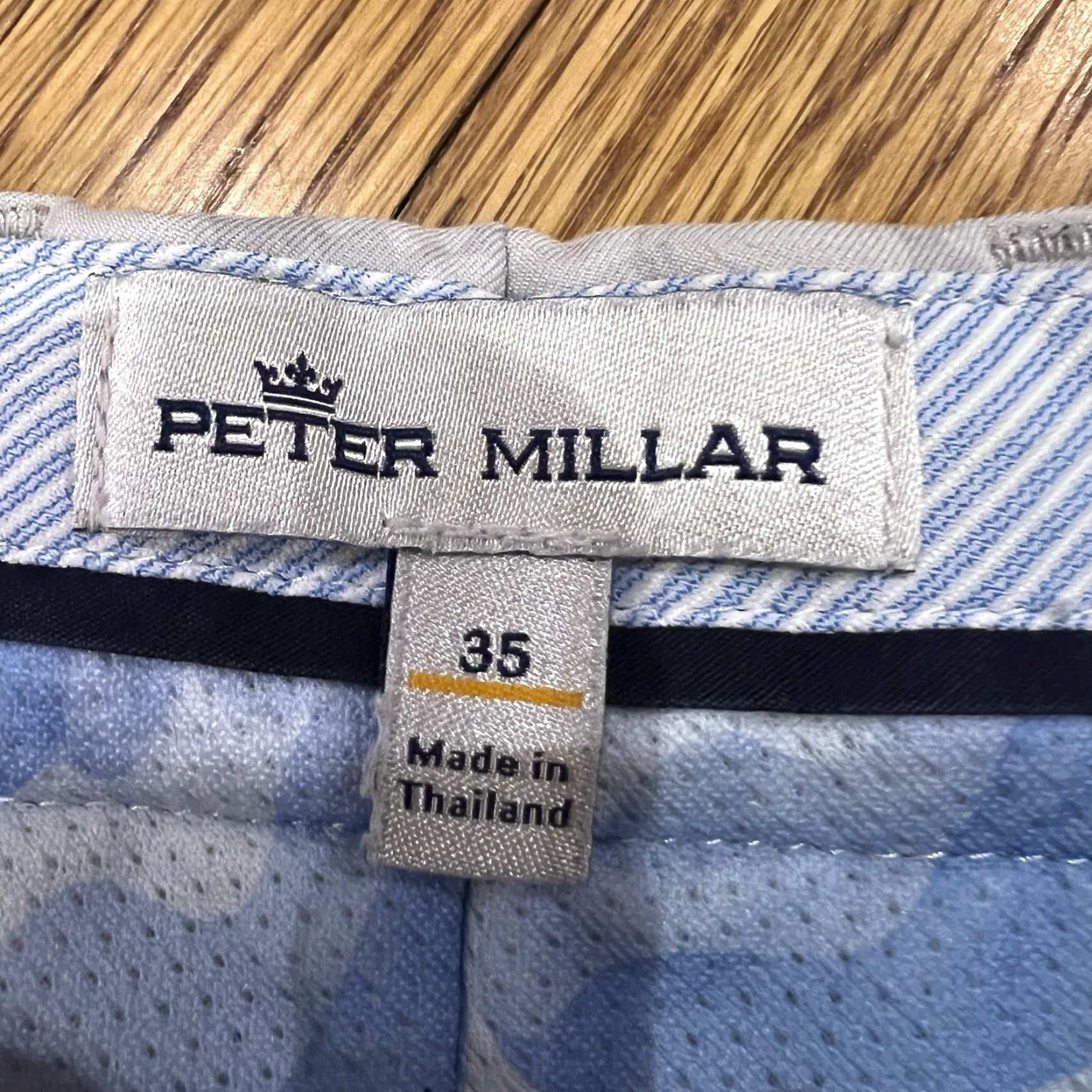 Peter Millar Peter Millar Mens Golf Shorts Floral AOP Pattern Gray White Size 35 Size US 35 - 2 Thumbnail