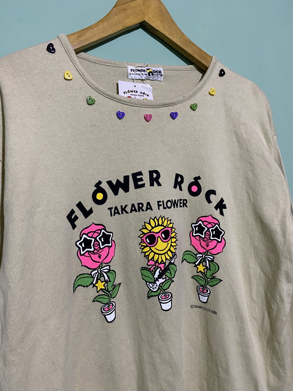 Japanese Brand RARE!! TAKARA FLOWER ROCK 1989 TSHIRT Size ONE SIZE - 2 Thumbnail