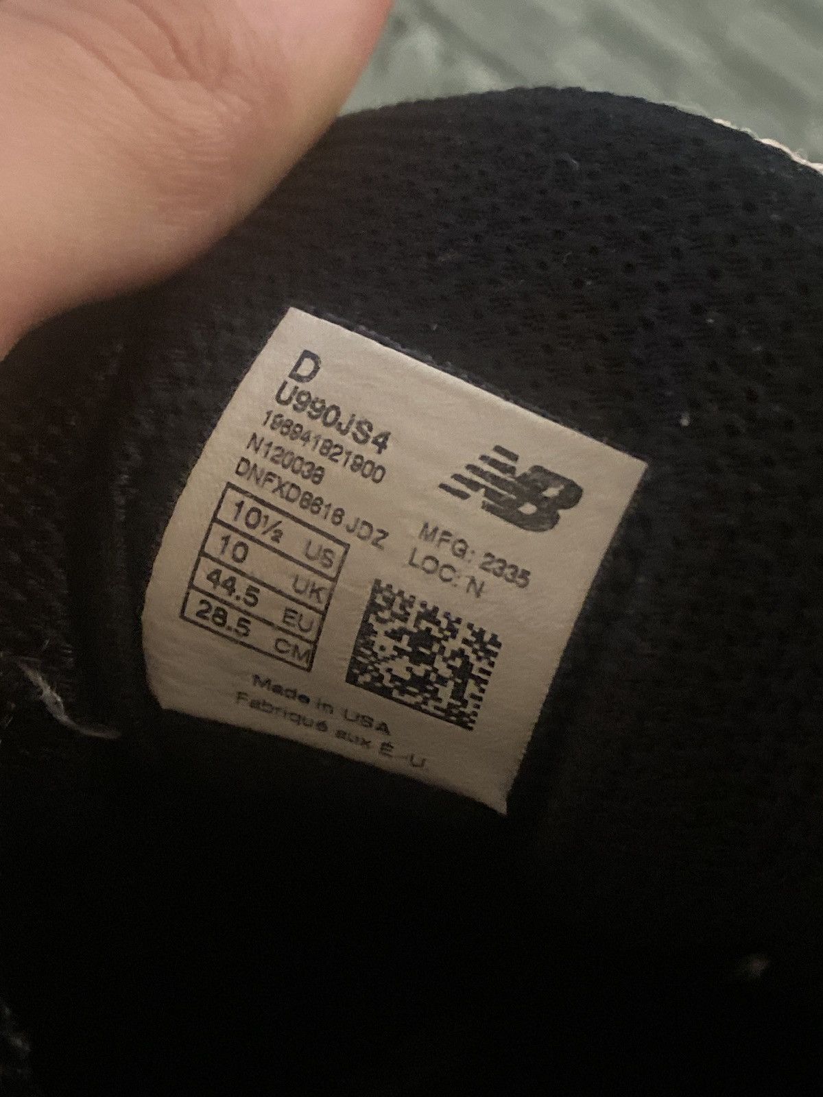 New Balance New Balance jfg joe freshgoods black and white 990v4 Size US 10.5 / EU 43-44 - 6 Thumbnail