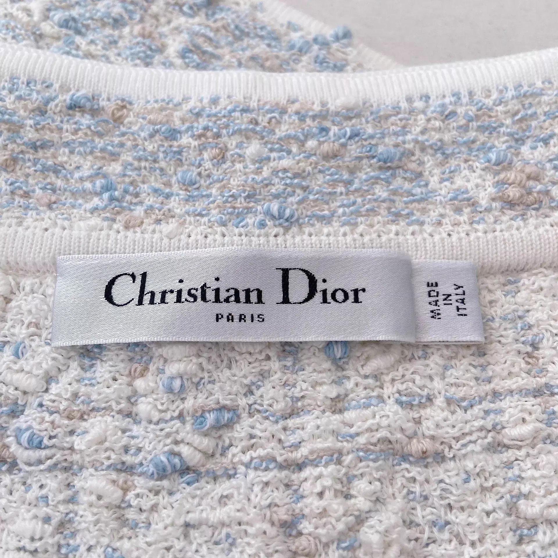 Dior Christian Dior Women's Blue Tweed Skirt F40 25SS Size 28" / US 6 / IT 42 - 7 Thumbnail