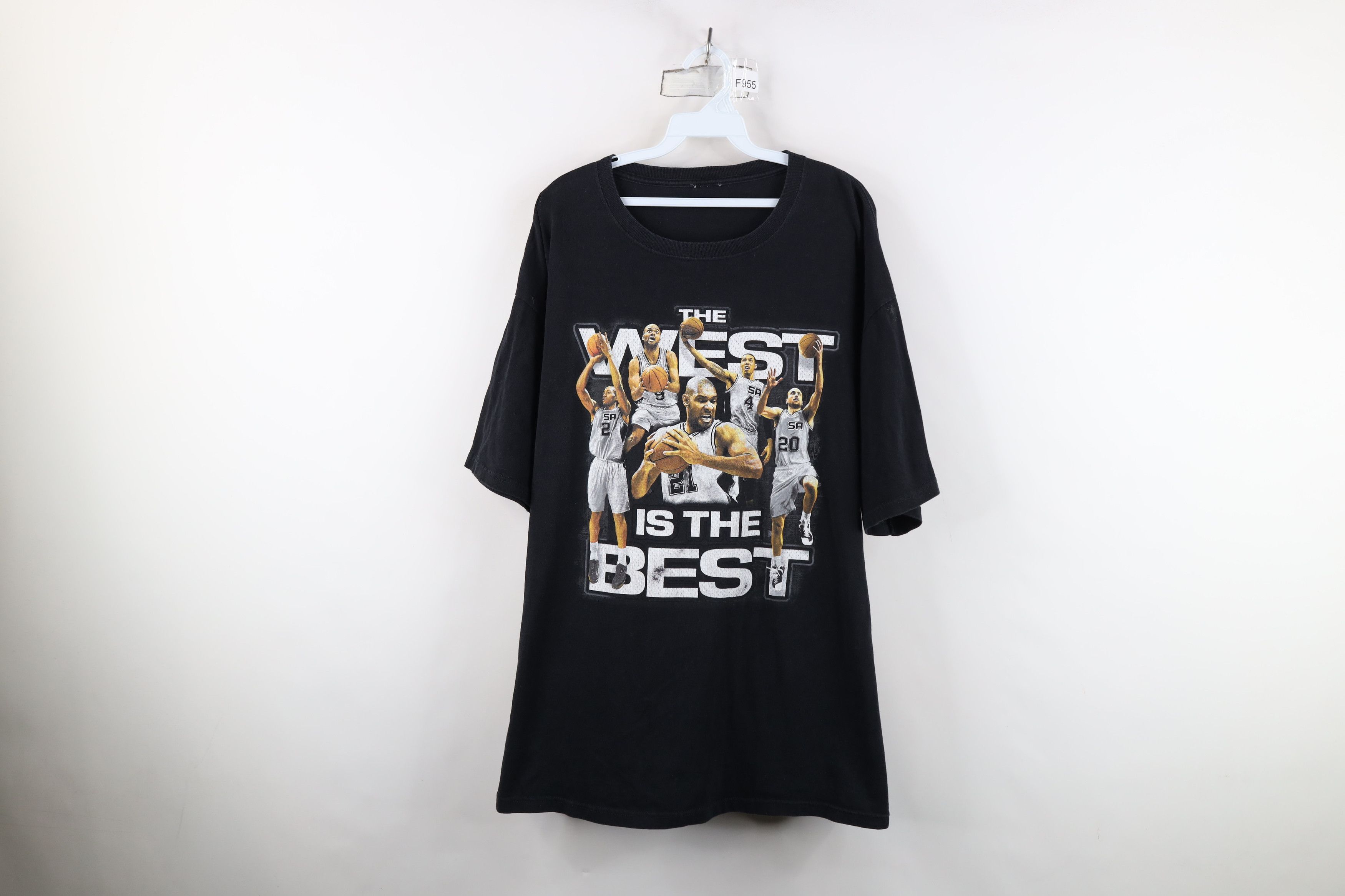 Vintage Vintage Y2K Faded San Antonio Spurs Basketball T-Shirt Black Size US XXL / EU 58 / 5 - 1 Thumbnail