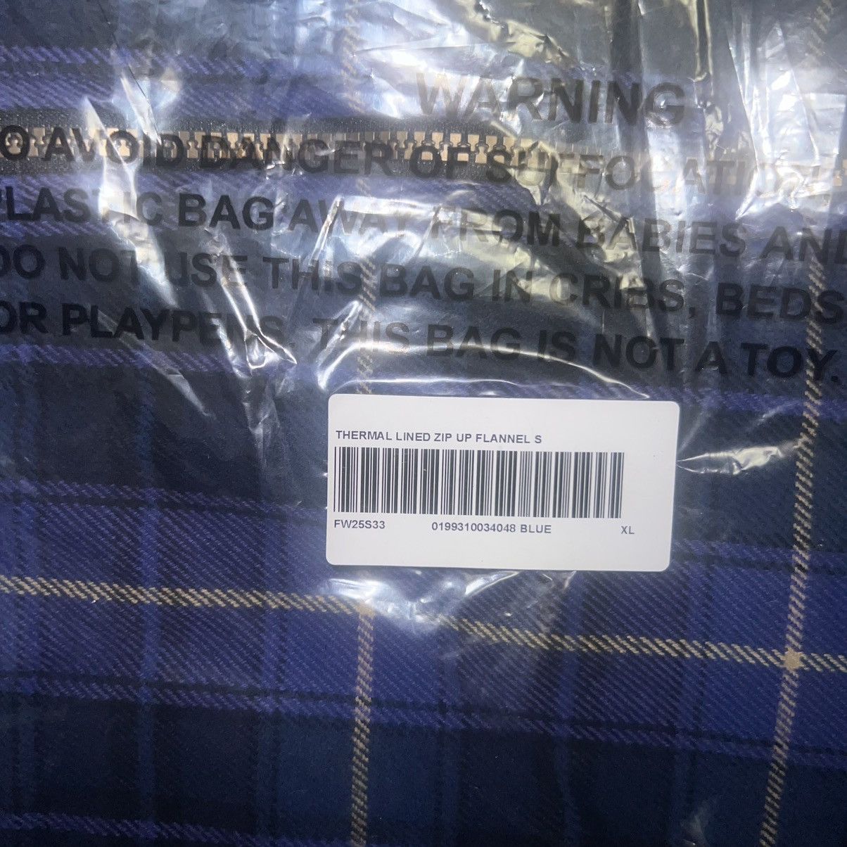 Supreme Supreme Thermal Lined Zip Up Flannel Blue Size: XL Size US XL / EU 56 / 4 - 6 Thumbnail