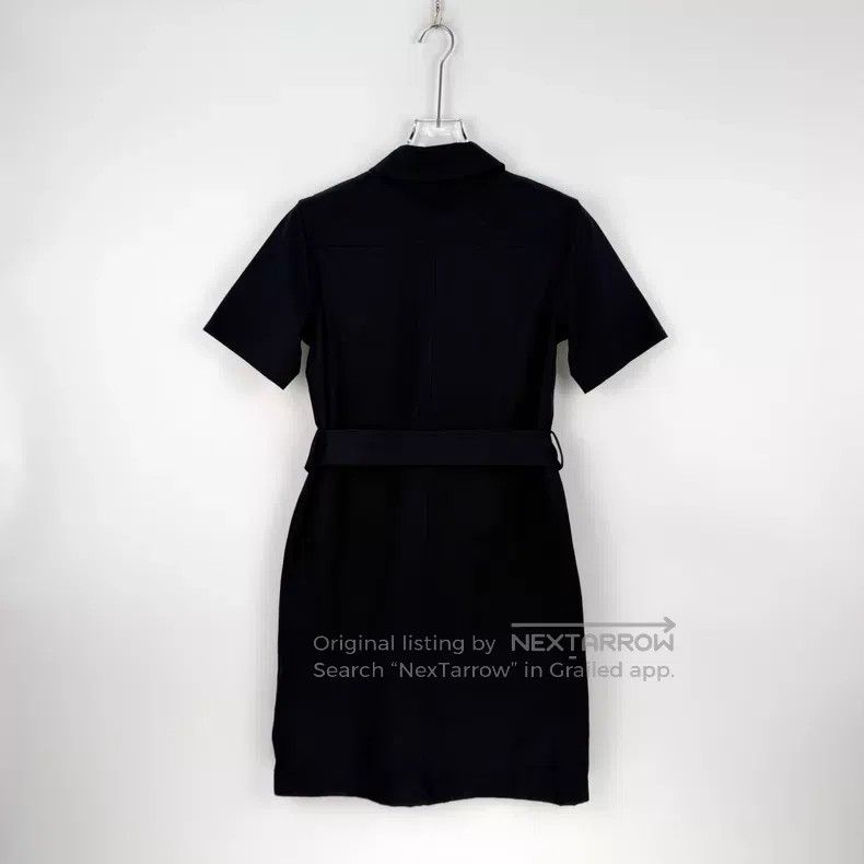 Hermes Hermes Black Half-Zip Short Sleeve Dress with Belt Size XS / US 0-2 / IT 36-38 - 4 Thumbnail